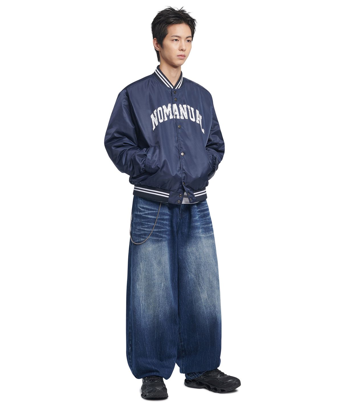 노매뉴얼(NOMANUAL) C.A THINSULATE STADIUM JACKET - DARK NAVY
