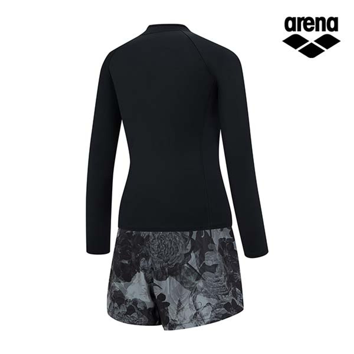 아레나(ARENA) 피오니 레귤러핏 집업 래쉬가드 세트 A5BL1PS10BLK