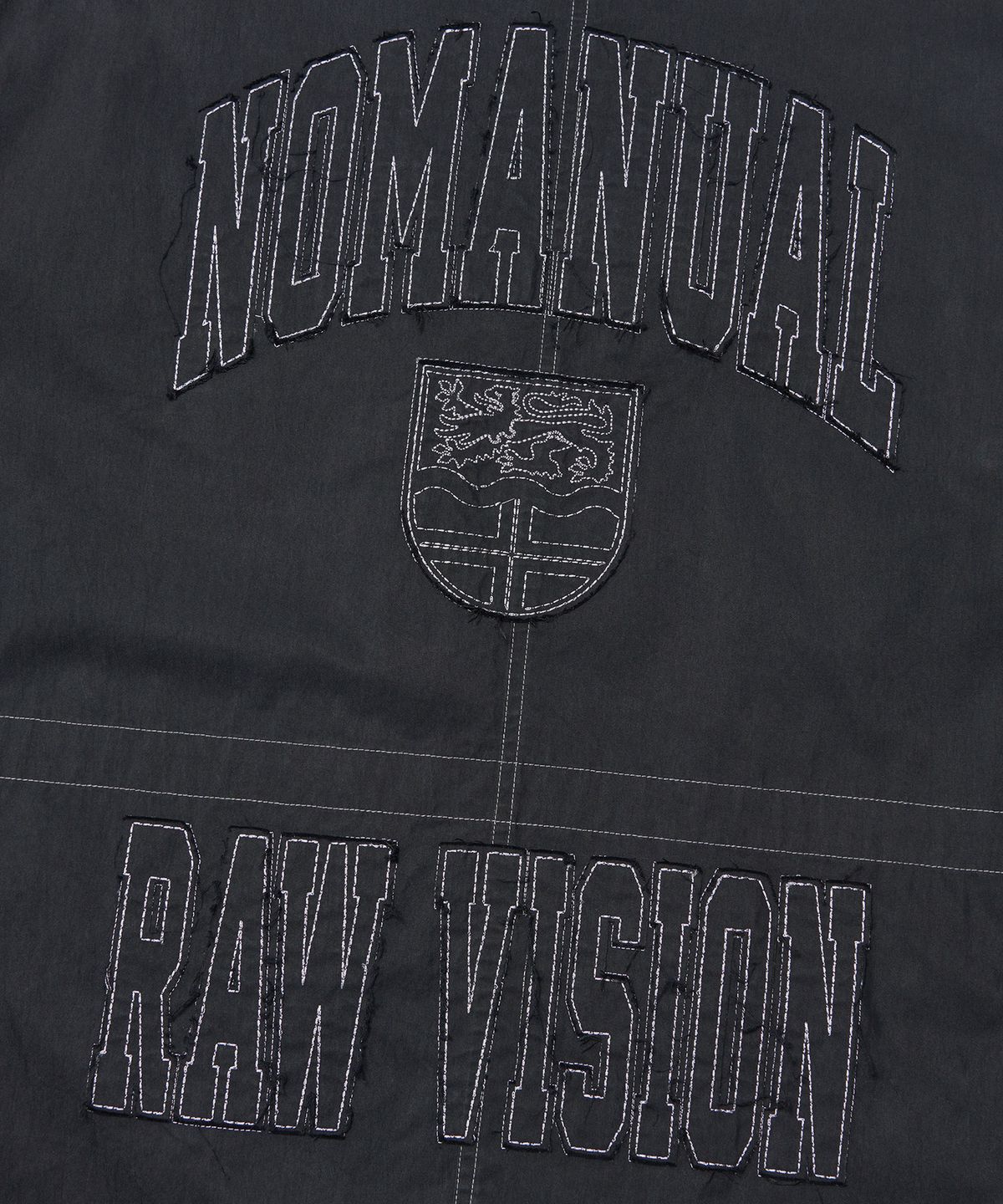 노매뉴얼(NOMANUAL) PATCHED EMBLEM PARKA - WASHED BLACK