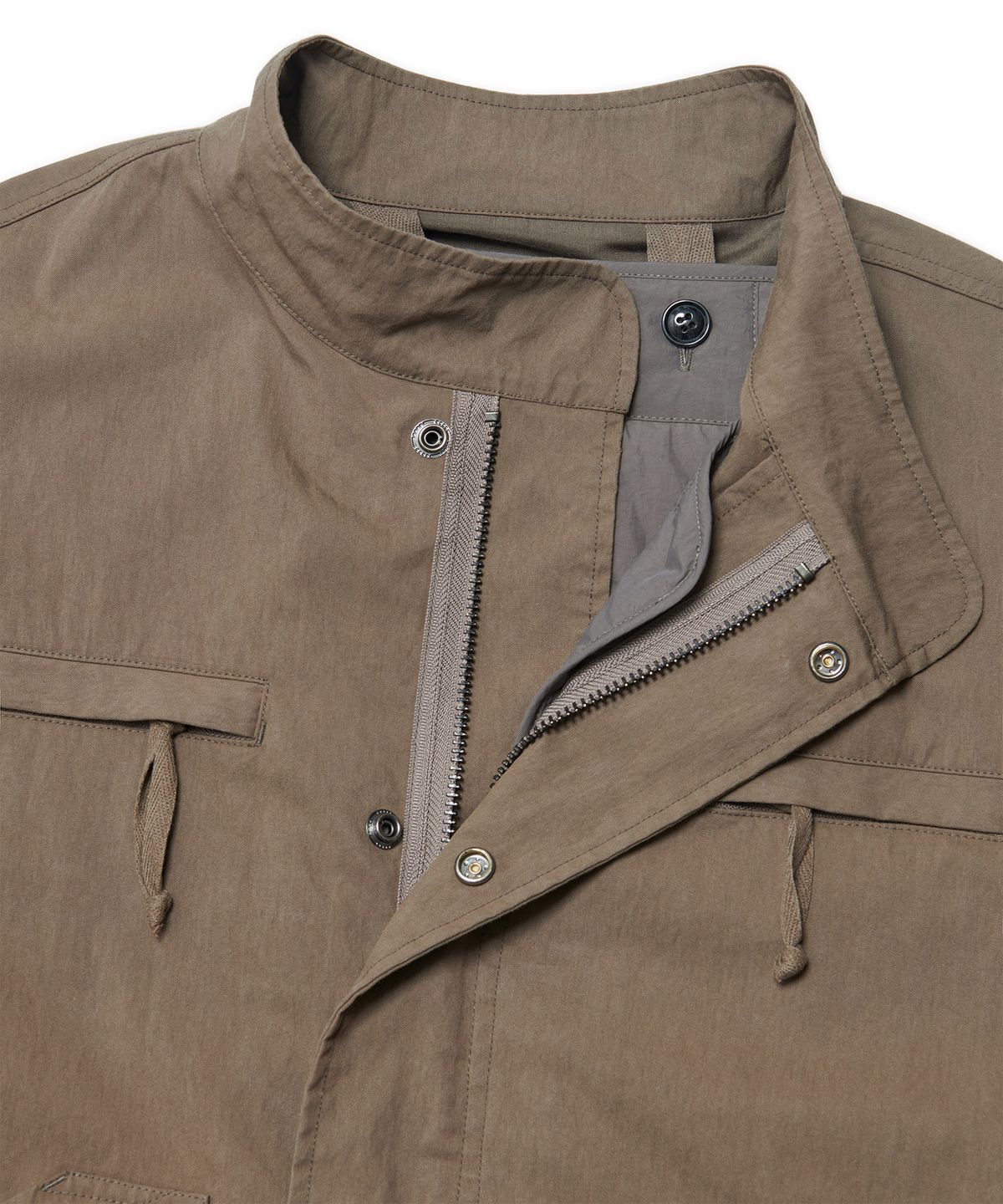 노매뉴얼(NOMANUAL) PATCHED EMBLEM PARKA - WASHED BROWN