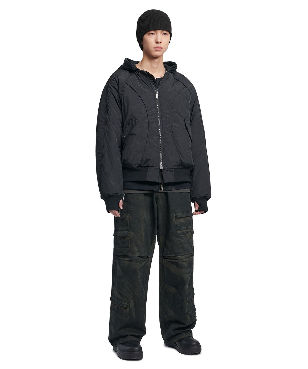 노매뉴얼(NOMANUAL) C.P THINSULATE BOMBER - BLACK