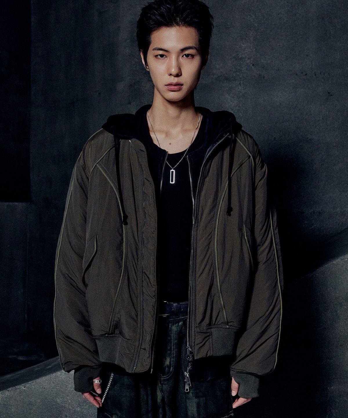 노매뉴얼(NOMANUAL) C.P THINSULATE BOMBER - KHAKI