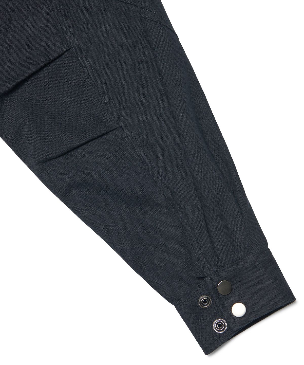 노매뉴얼(NOMANUAL) VINTAGE LEATHER COLLAR WORK JACKET - WASHED BLACK