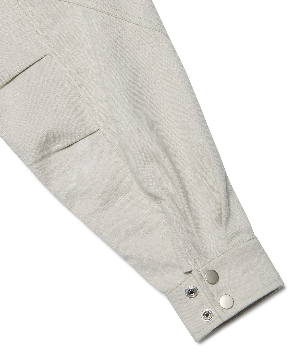 노매뉴얼(NOMANUAL) VINTAGE LEATHER COLLAR WORK JACKET - OFF WHITE
