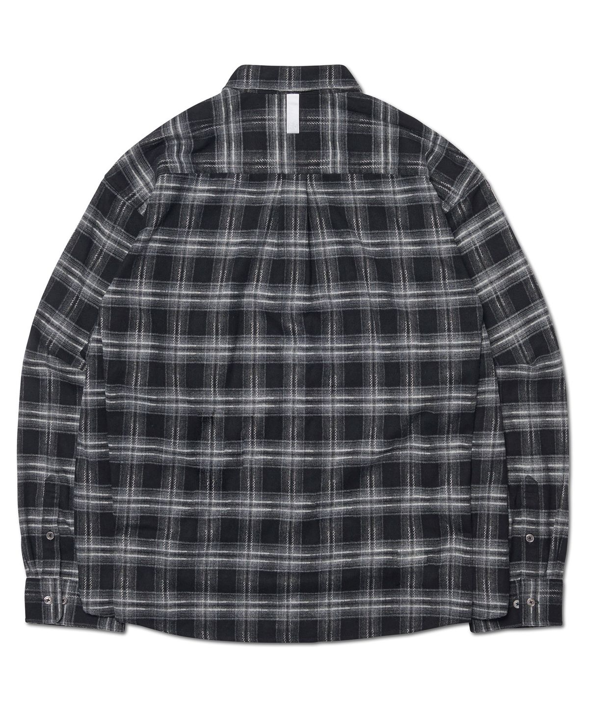 노매뉴얼(NOMANUAL) FLANNEL CHECK SHIRT - BLACK