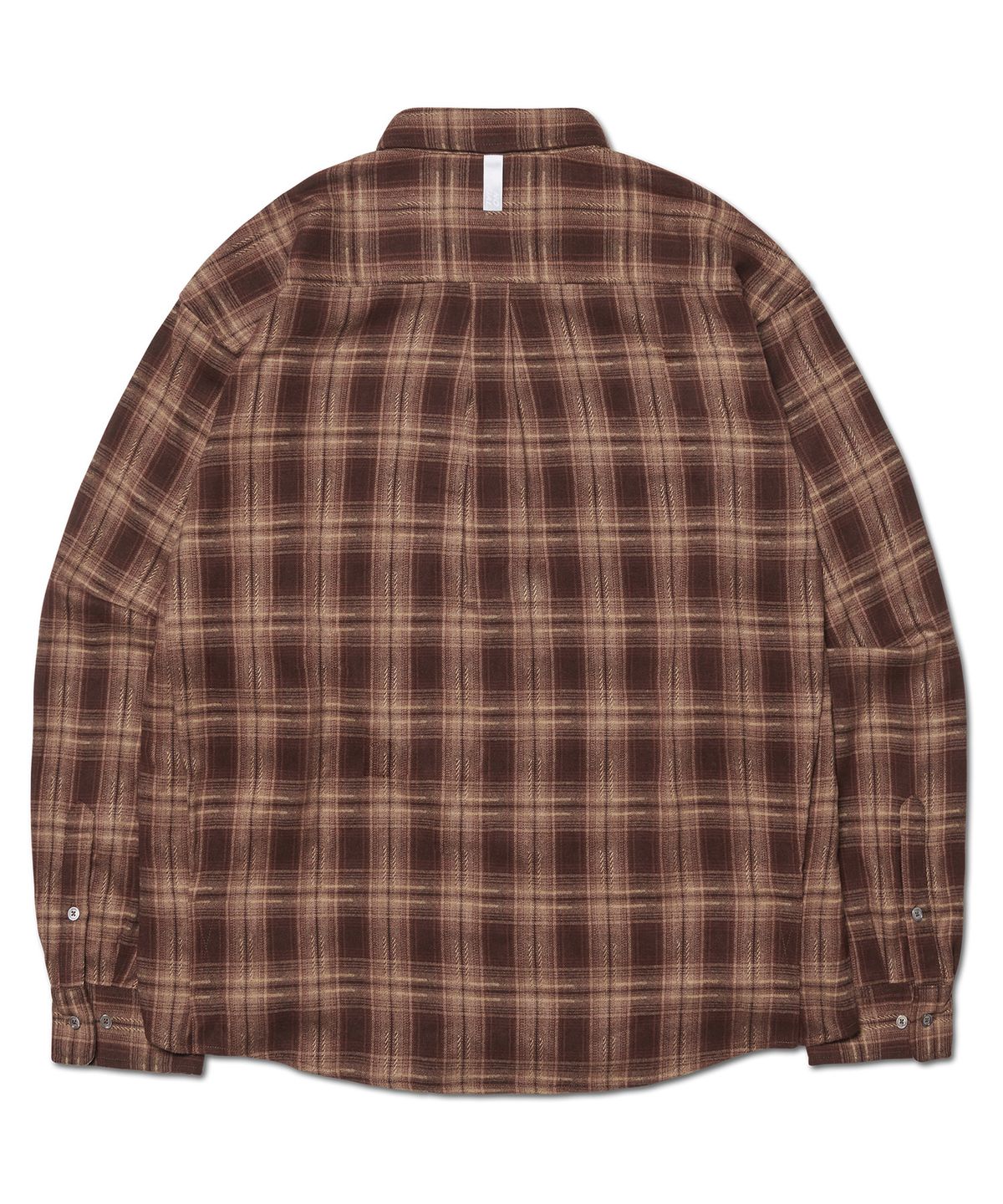 노매뉴얼(NOMANUAL) FLANNEL CHECK SHIRT - BROWN