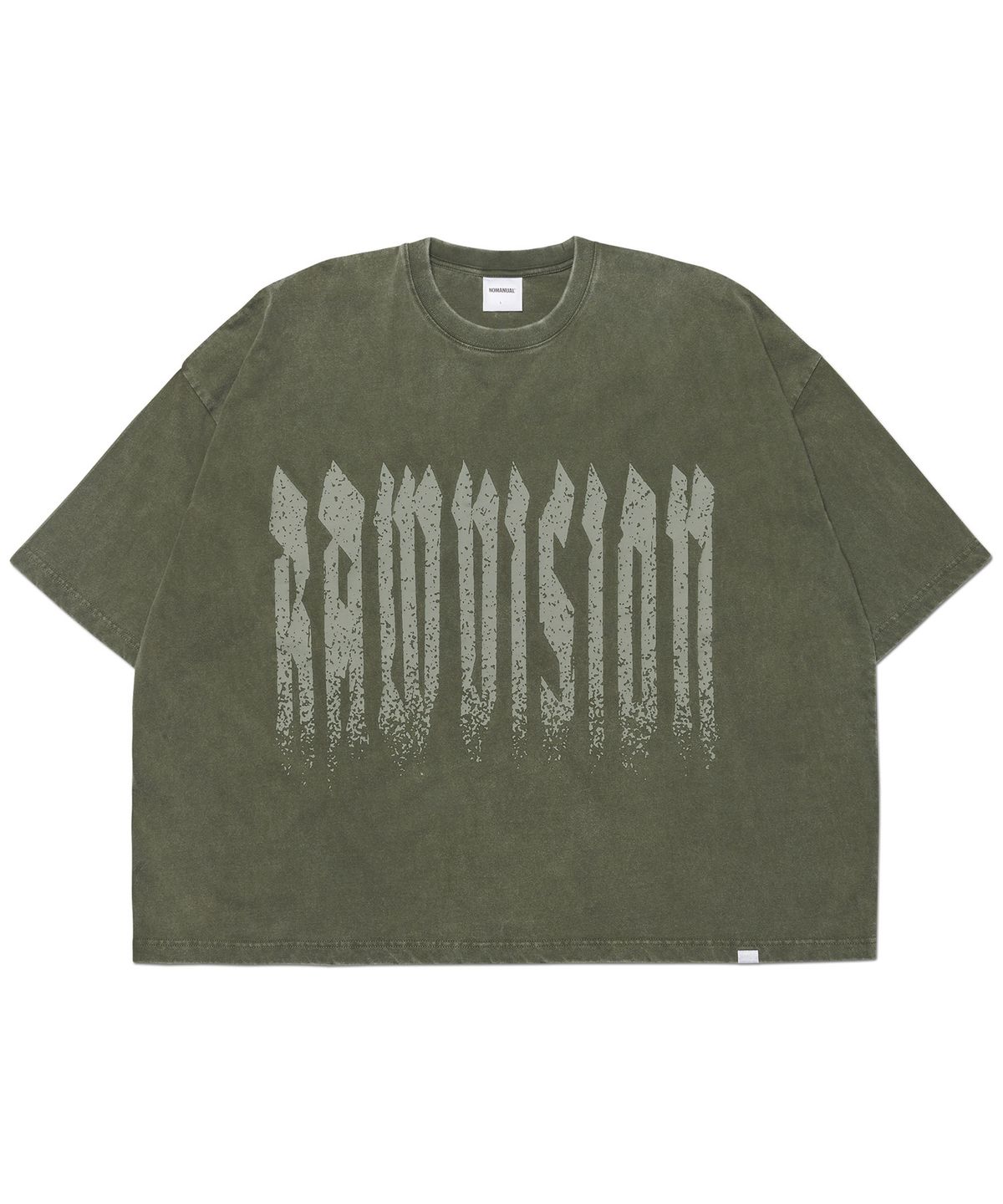 노매뉴얼(NOMANUAL) R.V BOX T-SHIRT - WASHED KHAKI
