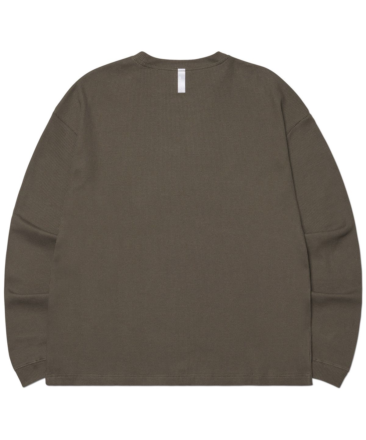 노매뉴얼(NOMANUAL) NM RIFLE WAFFLE LONG SLEEVE TEE - CHARCOAL