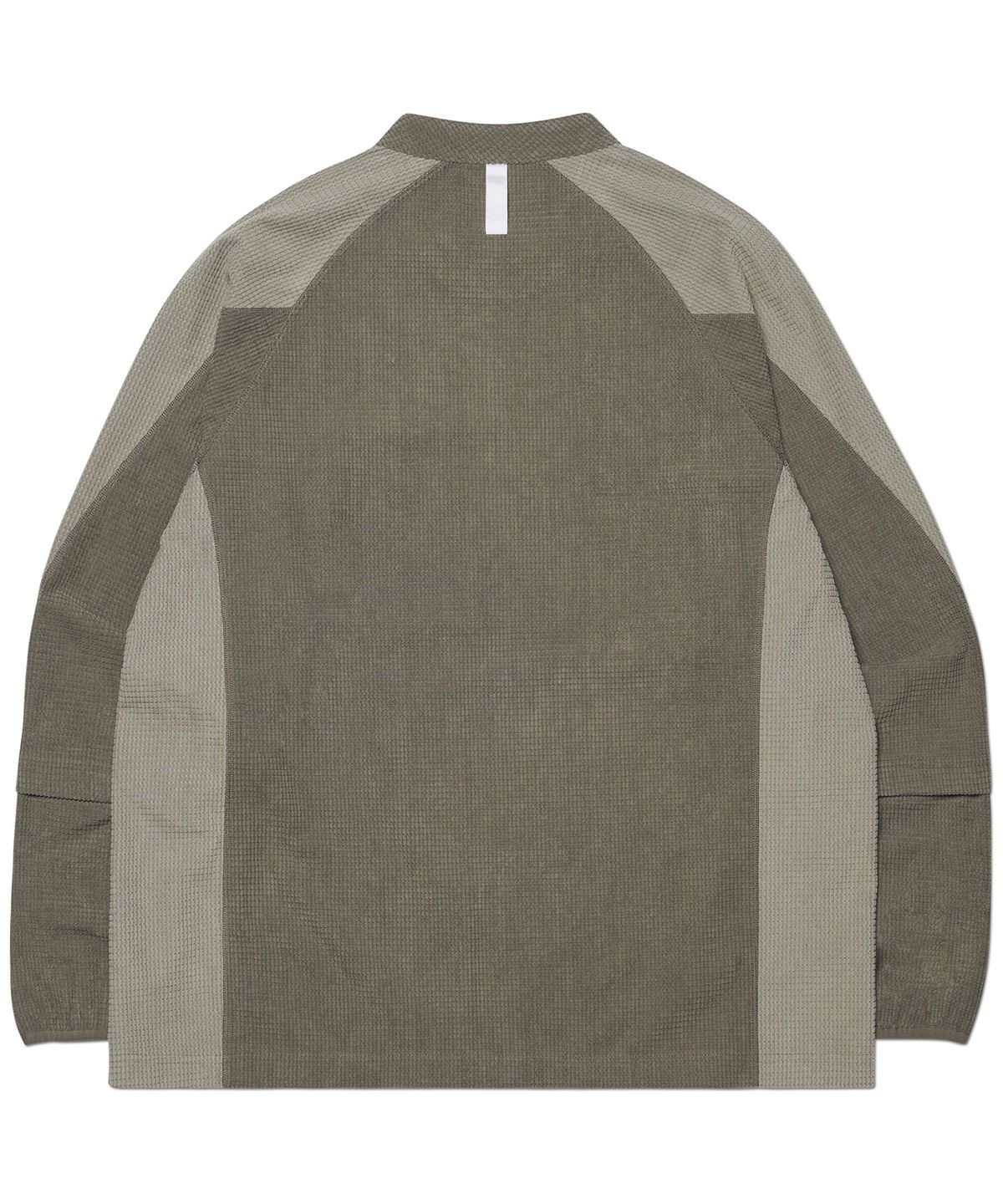노매뉴얼(NOMANUAL) HEAVY WAFFLE LONG SLEEVE TEE - CHARCOAL