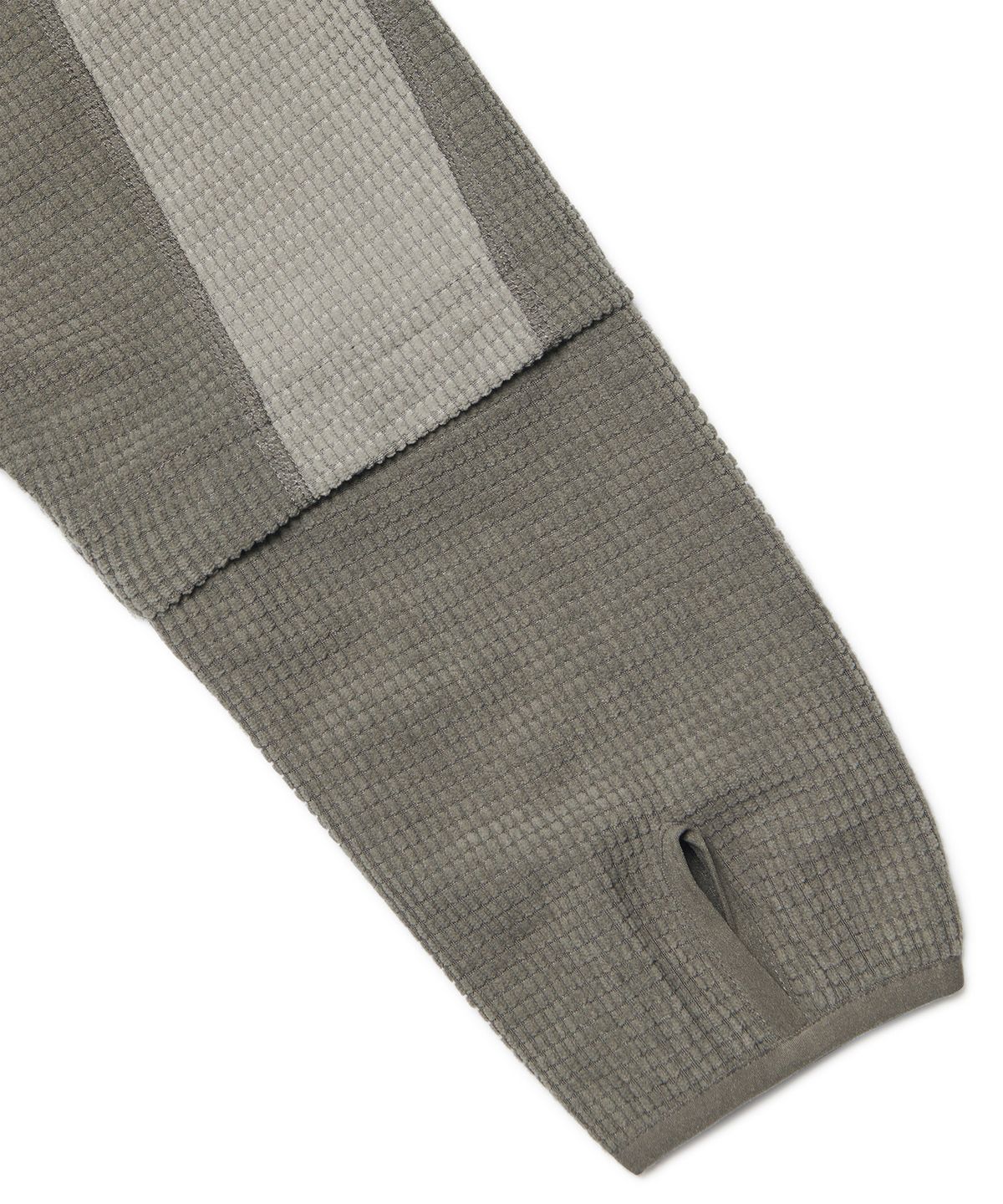 노매뉴얼(NOMANUAL) HEAVY WAFFLE LONG SLEEVE TEE - CHARCOAL