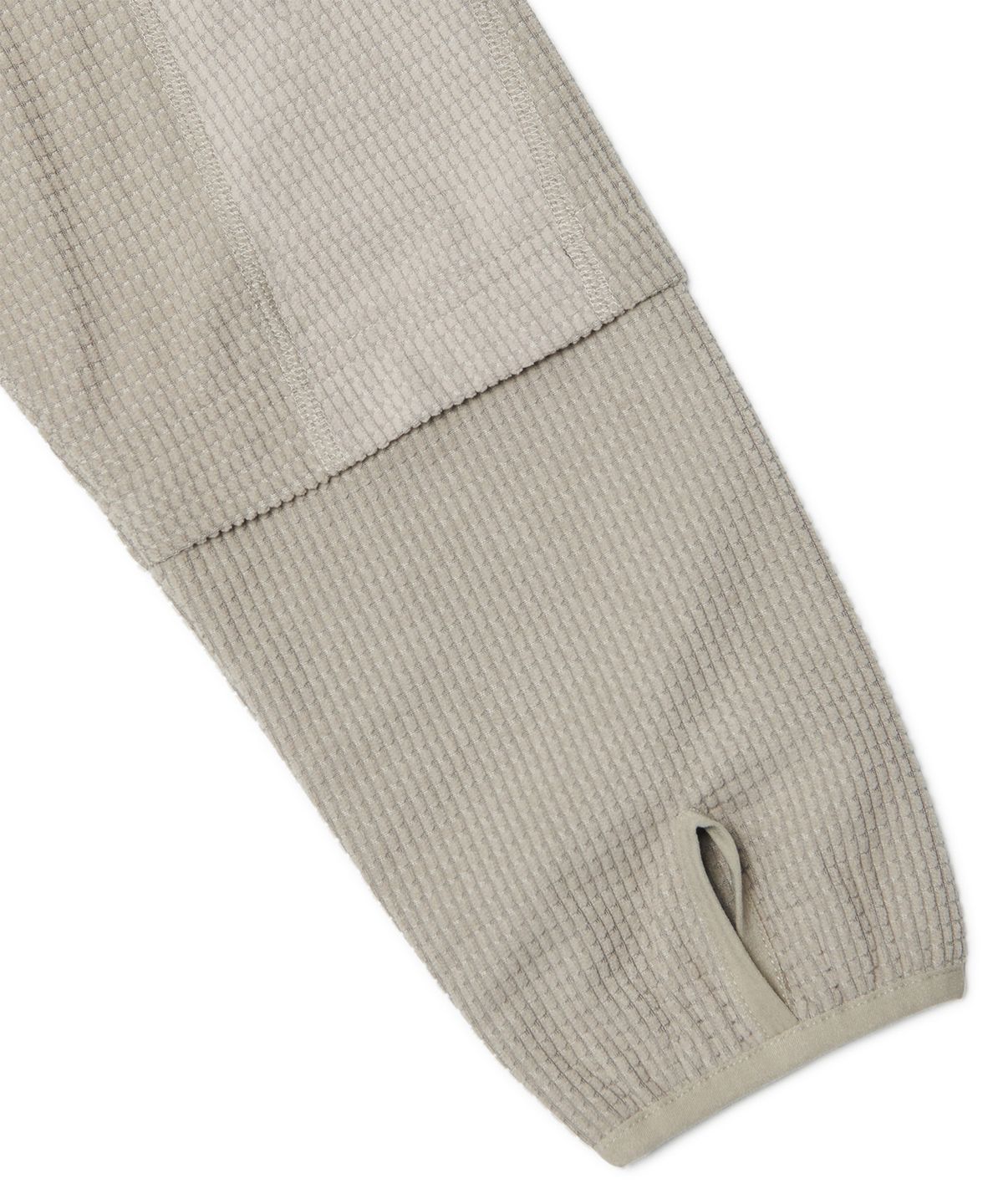 노매뉴얼(NOMANUAL) HEAVY WAFFLE LONG SLEEVE TEE - LIGHT GRAY