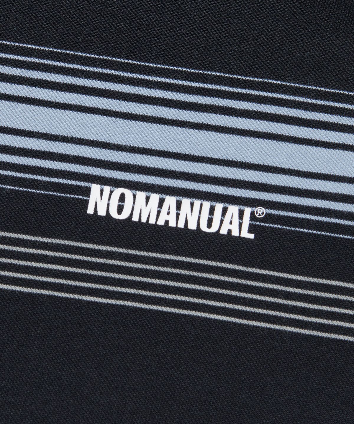 노매뉴얼(NOMANUAL) NM STRIPED LONG SLEEVE TEE - BLACK