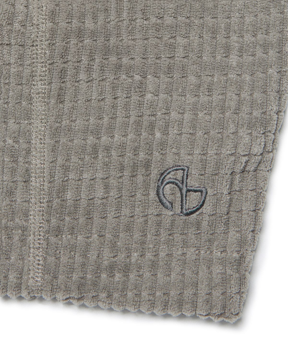 노매뉴얼(NOMANUAL) HEAVY WAFFLE HALF ZIP-UP - GRAY