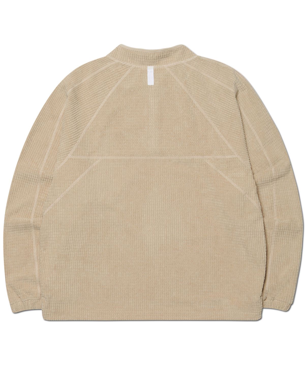 노매뉴얼(NOMANUAL) HEAVY WAFFLE HALF ZIP-UP - OATMEAL