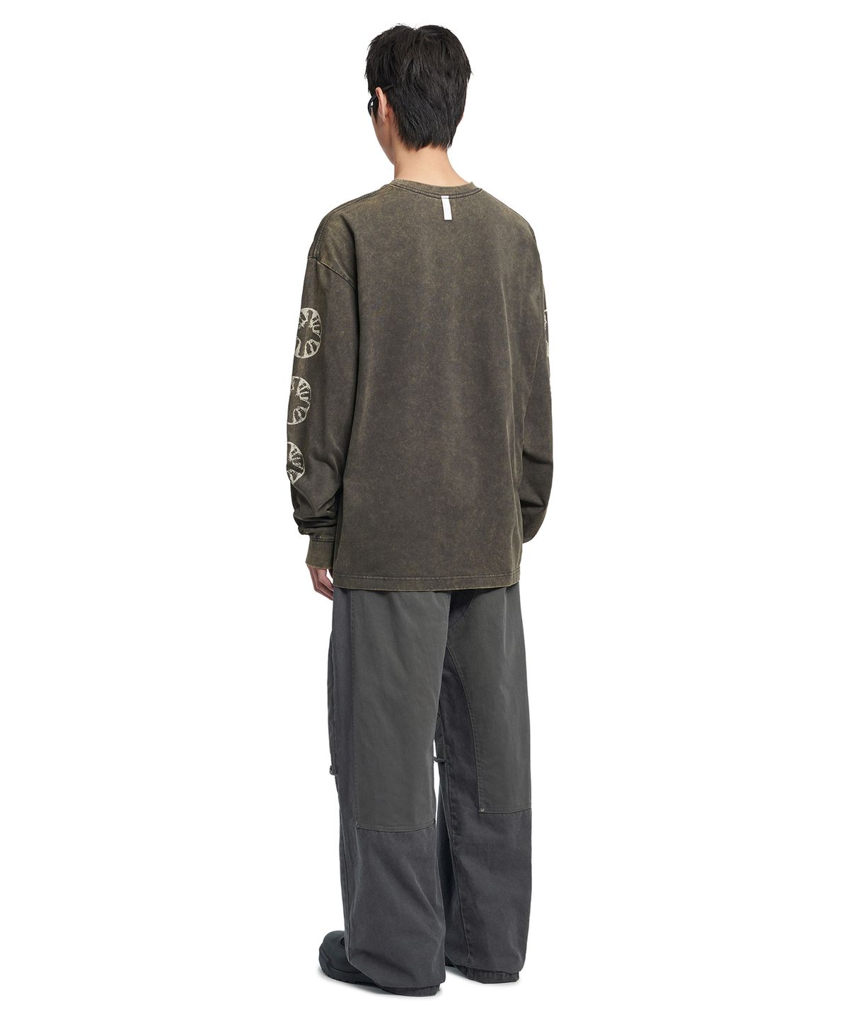 노매뉴얼(NOMANUAL) S.I LONG SLEEVE TEE - WASHED CHARCOAL