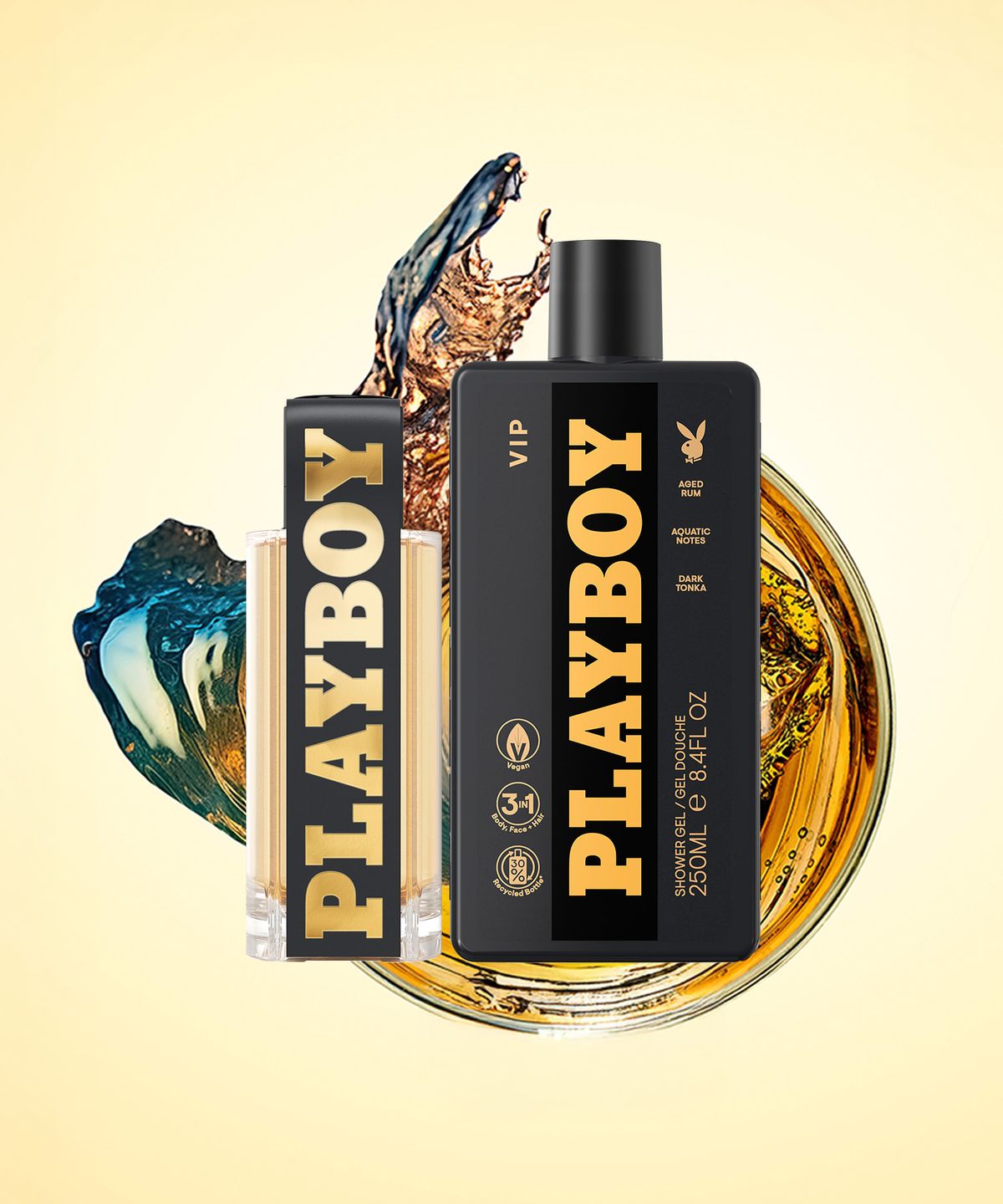 플레이보이 퍼퓸(PLAYBOY PERFUME) 브이아이피 EDT 60ML + 샤워젤 250ML 듀오 세트
