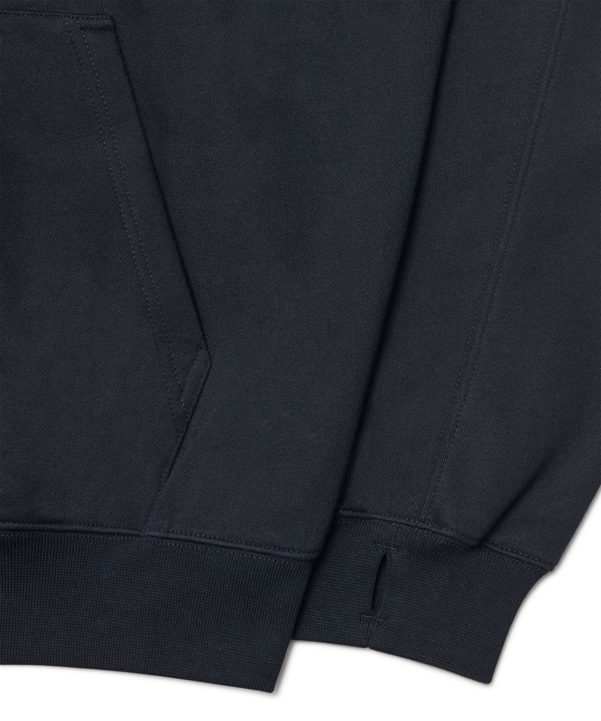 노매뉴얼(NOMANUAL) STAMPED LOGO HOODIE - BLACK