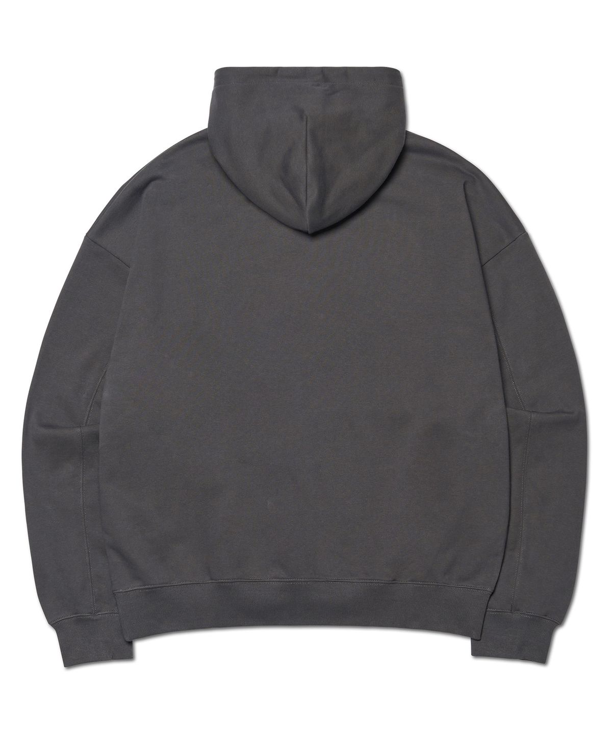 노매뉴얼(NOMANUAL) STAMPED LOGO HOODIE - CHARCOAL