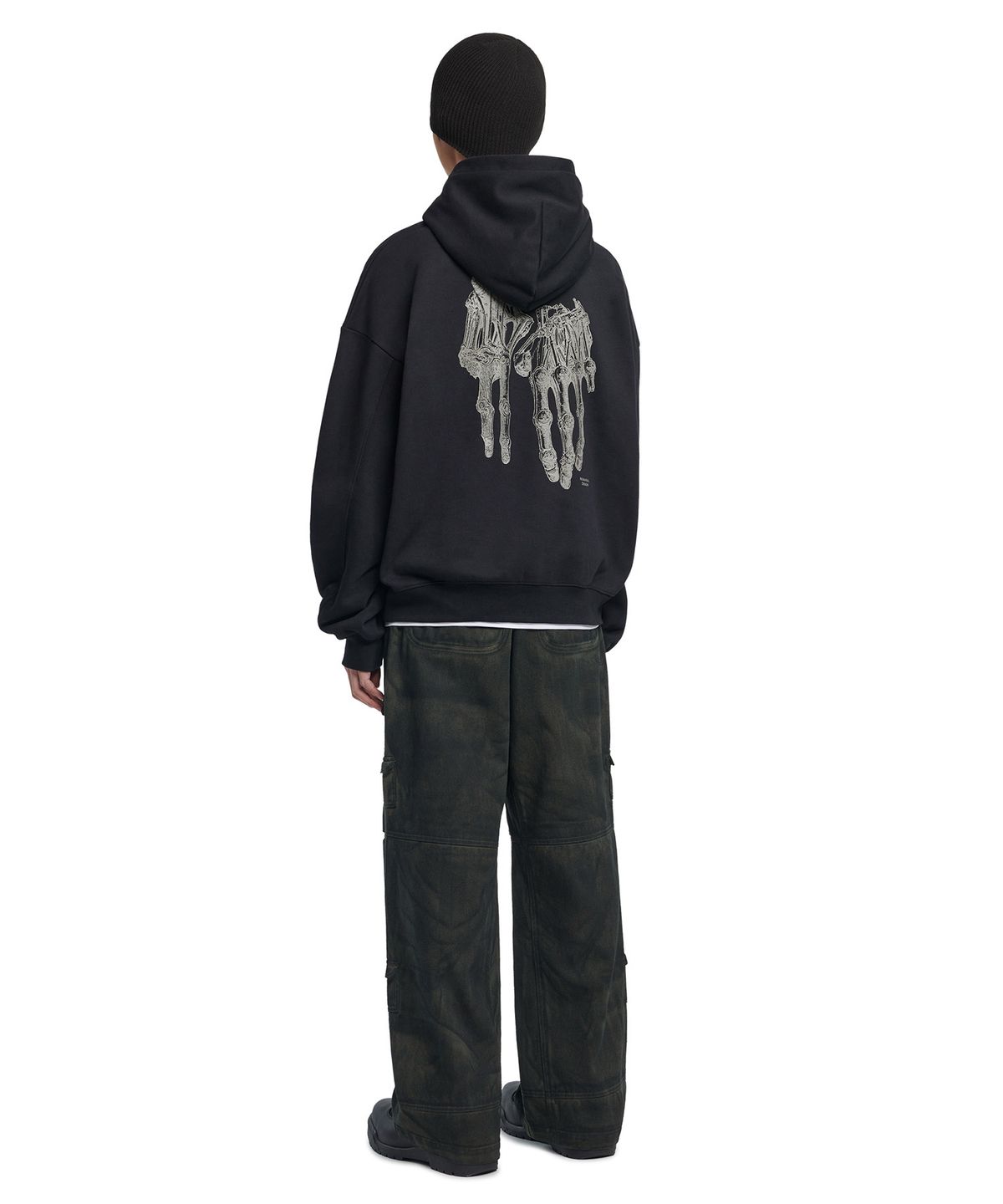 노매뉴얼(NOMANUAL) ROBOTIC HAND NM HOODIE - BLACK