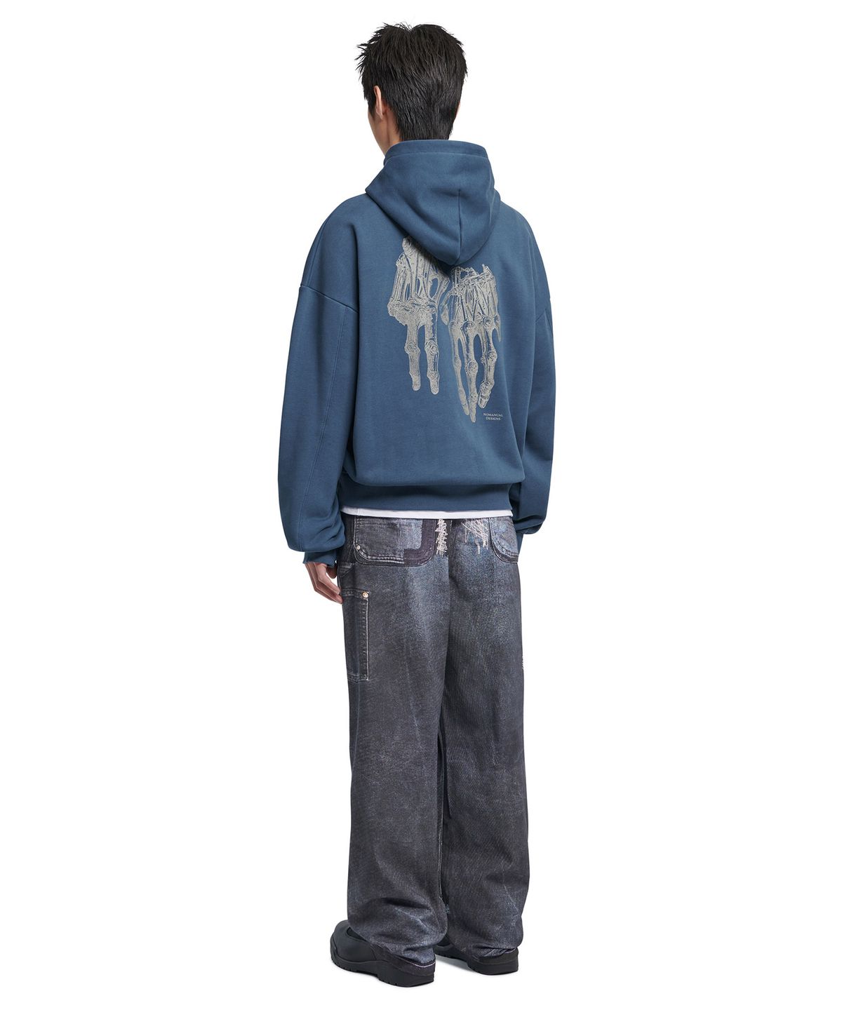 노매뉴얼(NOMANUAL) ROBOTIC HAND NM HOODIE - NAVY