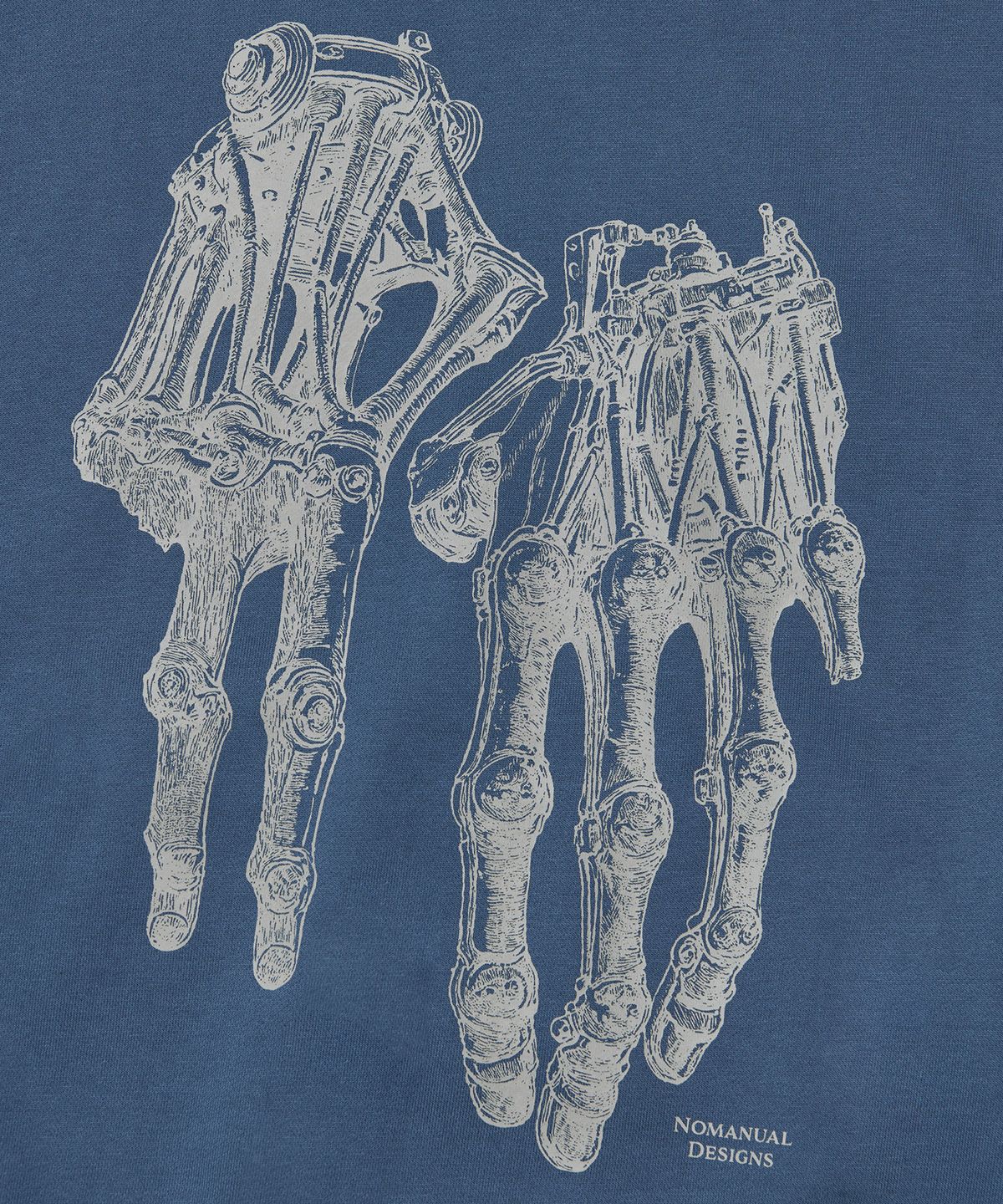 노매뉴얼(NOMANUAL) ROBOTIC HAND NM HOODIE - NAVY