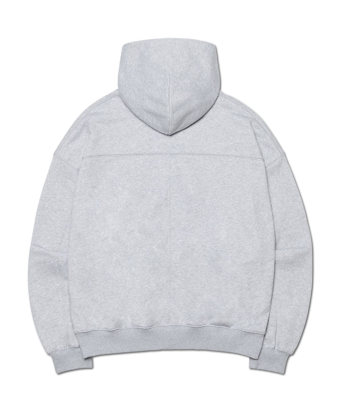 노매뉴얼(NOMANUAL) LAYERED ARCH GRAPHIC HOODIE - MELANGE