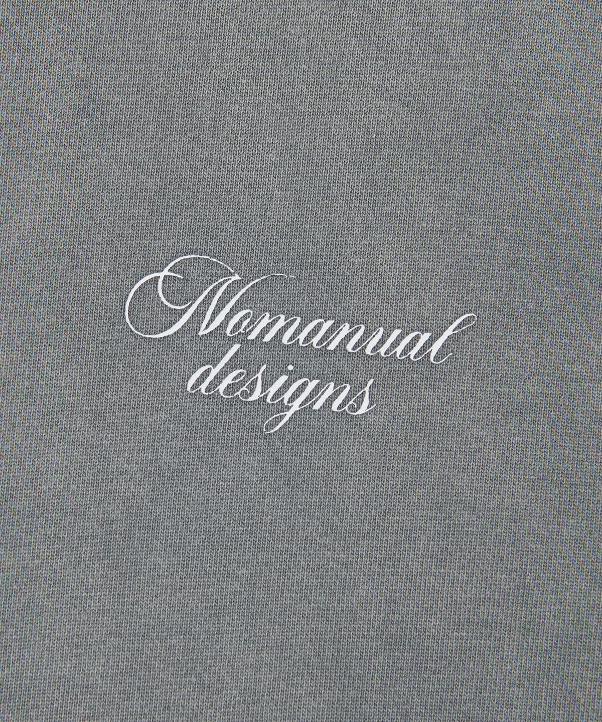 노매뉴얼(NOMANUAL) DAMAGED HOODIE - WASHED GRAY