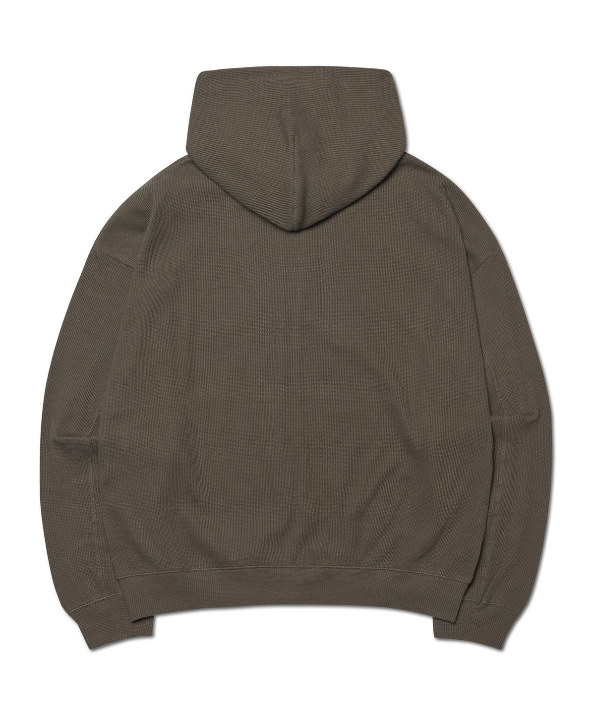 노매뉴얼(NOMANUAL) NM WAFFLE HOODED ZIP-UP - CHARCOAL