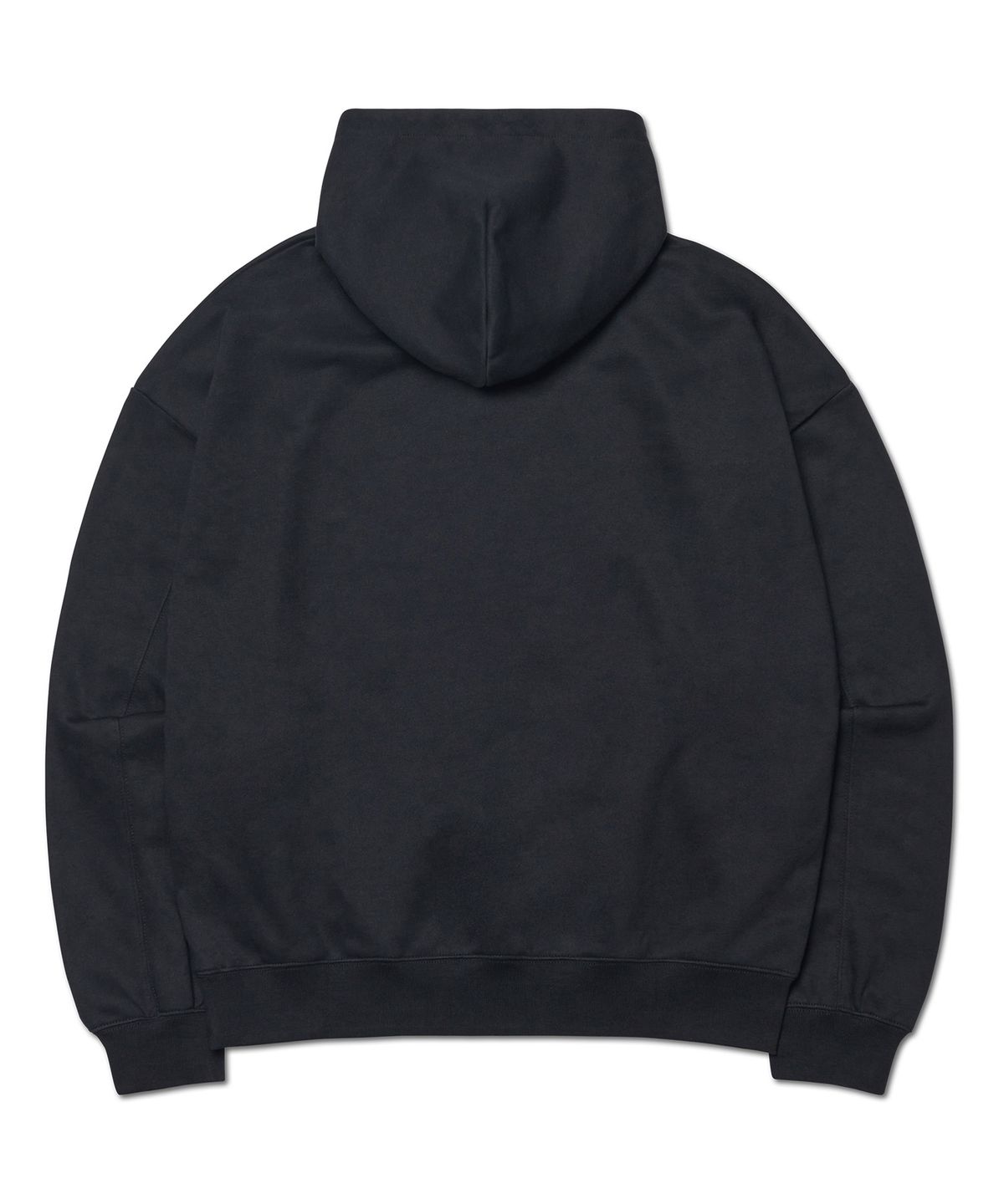 노매뉴얼(NOMANUAL) R.V CHAIN STITCHED HOODED ZIP-UP - BLACK
