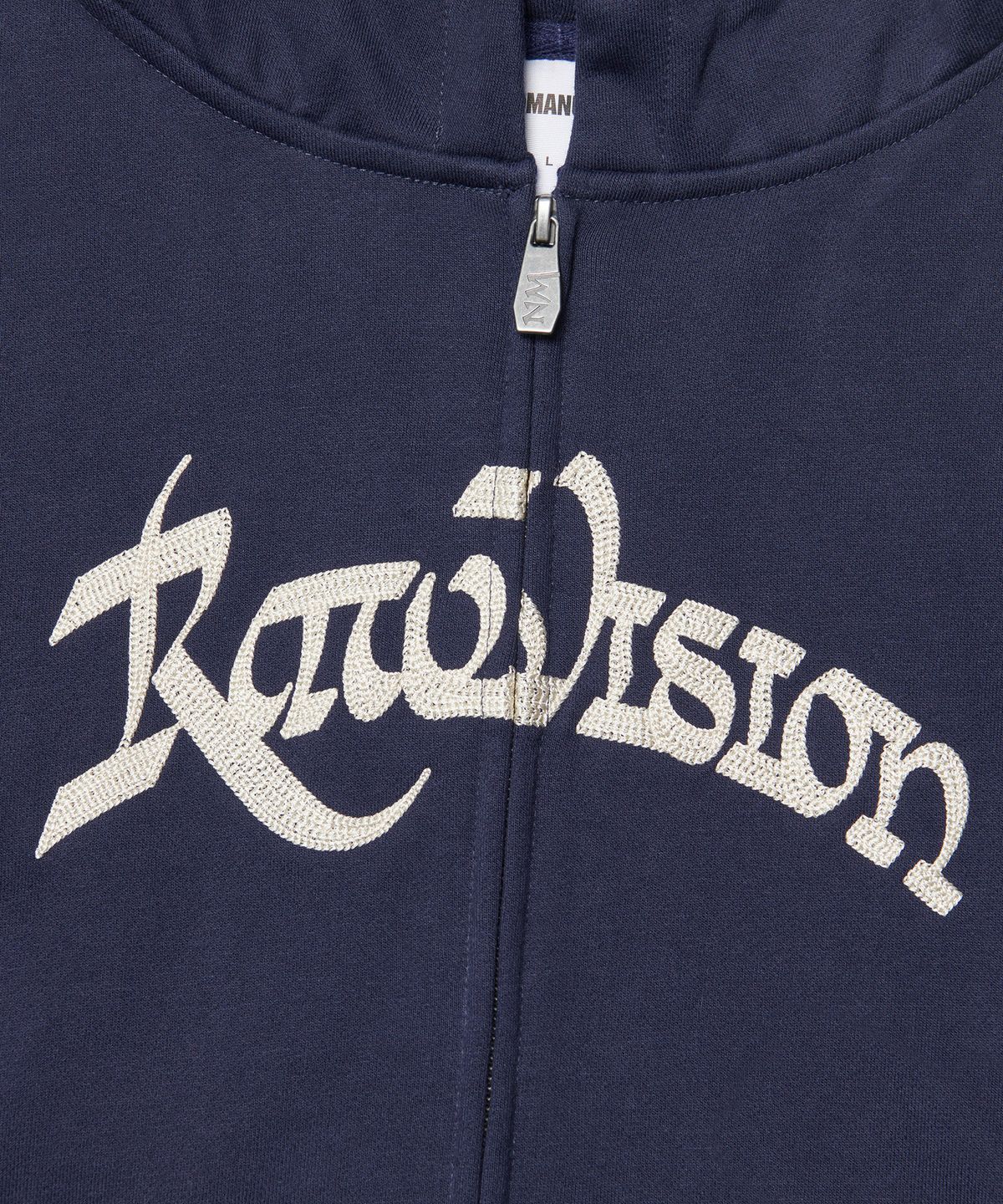노매뉴얼(NOMANUAL) R.V CHAIN STITCHED HOODED ZIP-UP - DARK NAVY