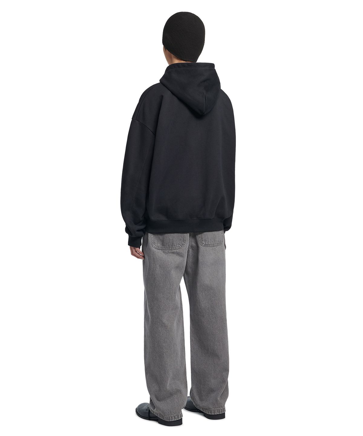 노매뉴얼(NOMANUAL) B.A HOODED ZIP-UP - BLACK