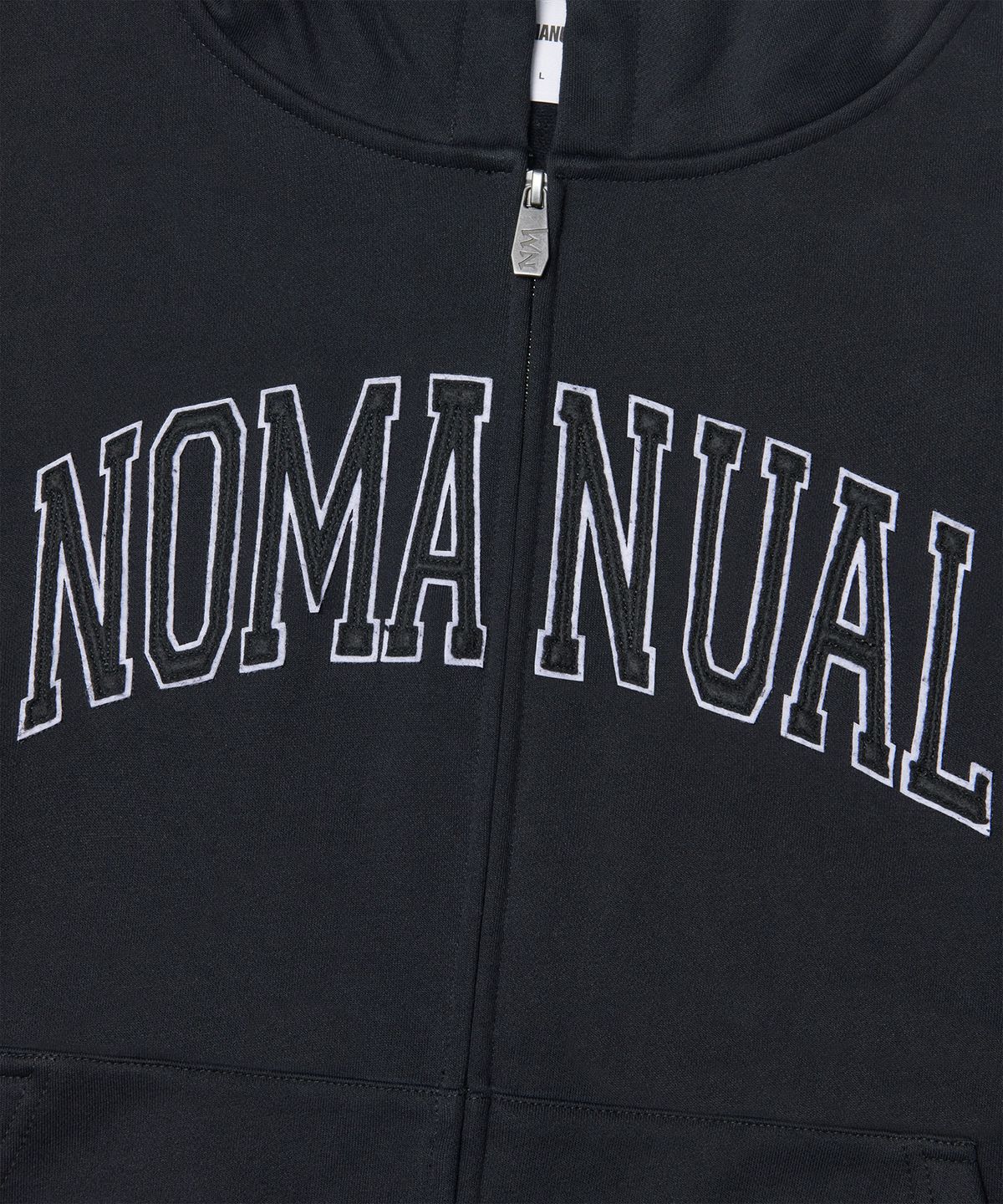 노매뉴얼(NOMANUAL) B.A HOODED ZIP-UP - BLACK
