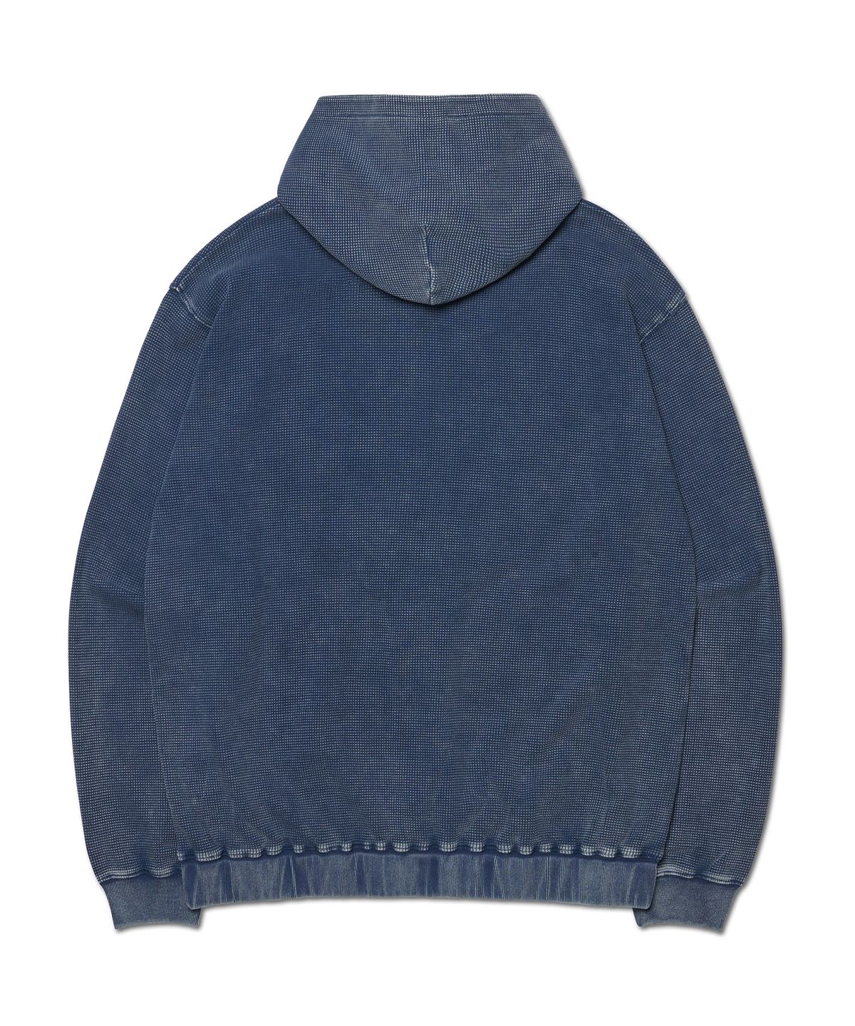 노매뉴얼(NOMANUAL) VINTAGE WAFFLE HOODED ZIP-UP - WASHED NAVY