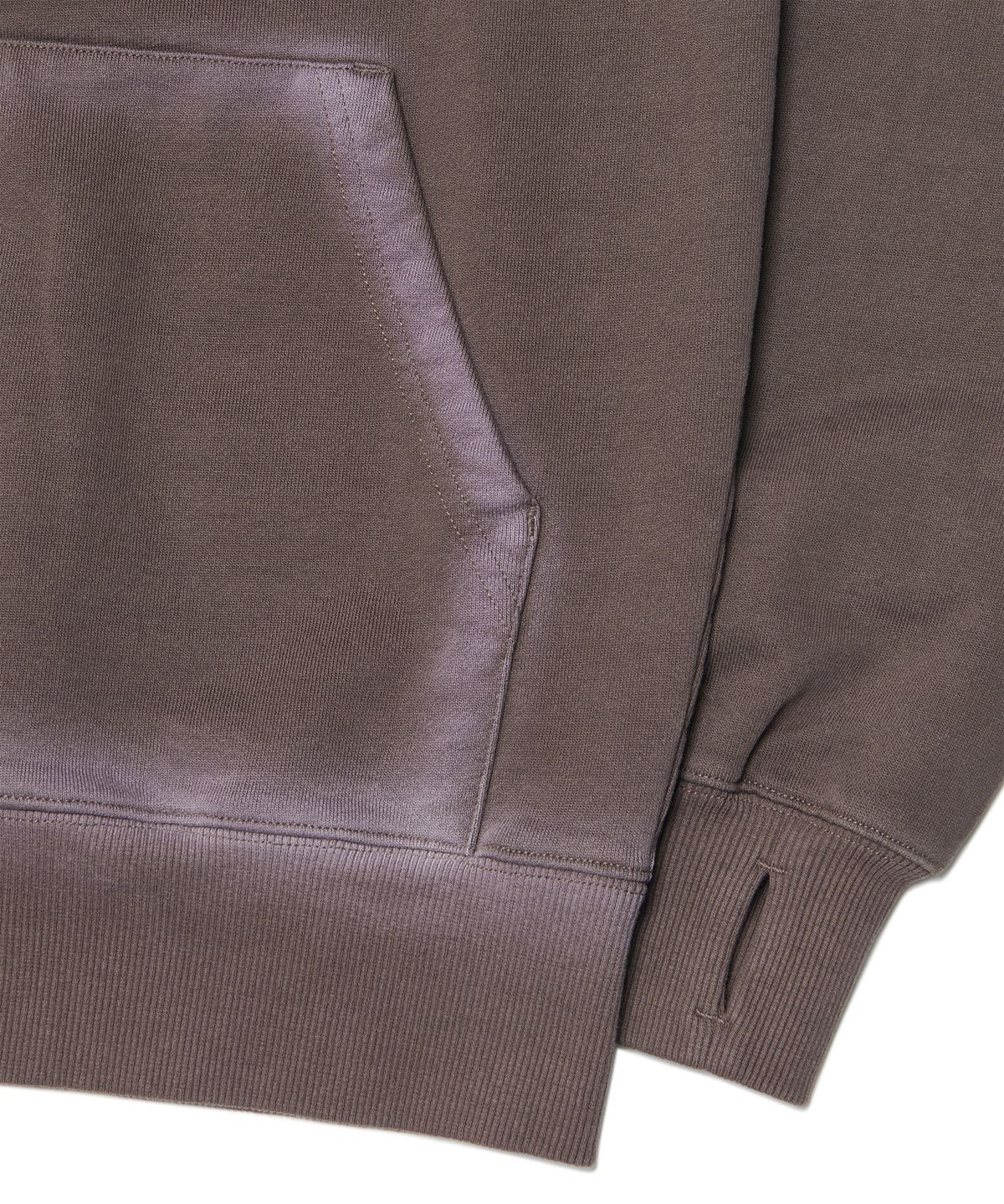 노매뉴얼(NOMANUAL) AFTER HOODED ZIP-UP - WASHED BROWN