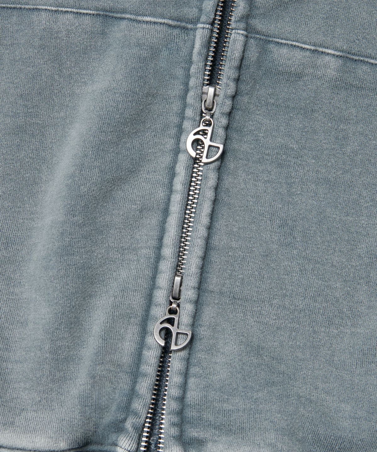 노매뉴얼(NOMANUAL) C.A VINTAGE HOODED ZIP-UP - WASHED GRAY