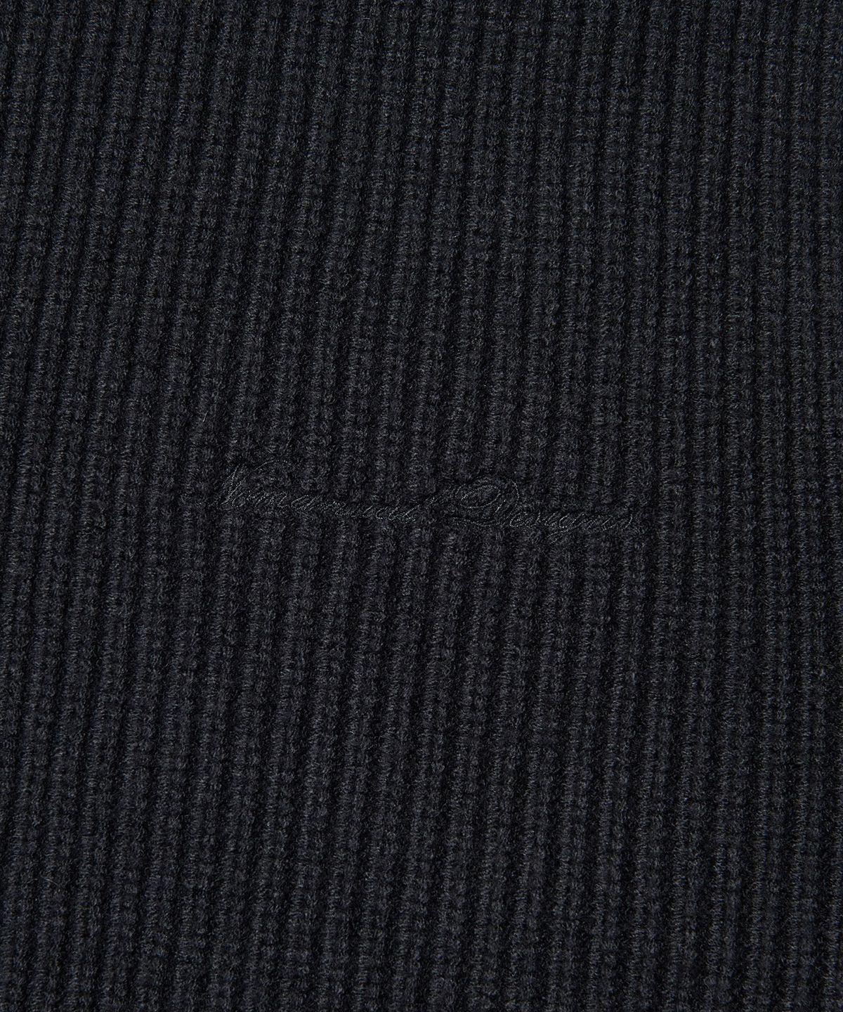 노매뉴얼(NOMANUAL) ANOMALY KNIT ZIP-UP - BLACK