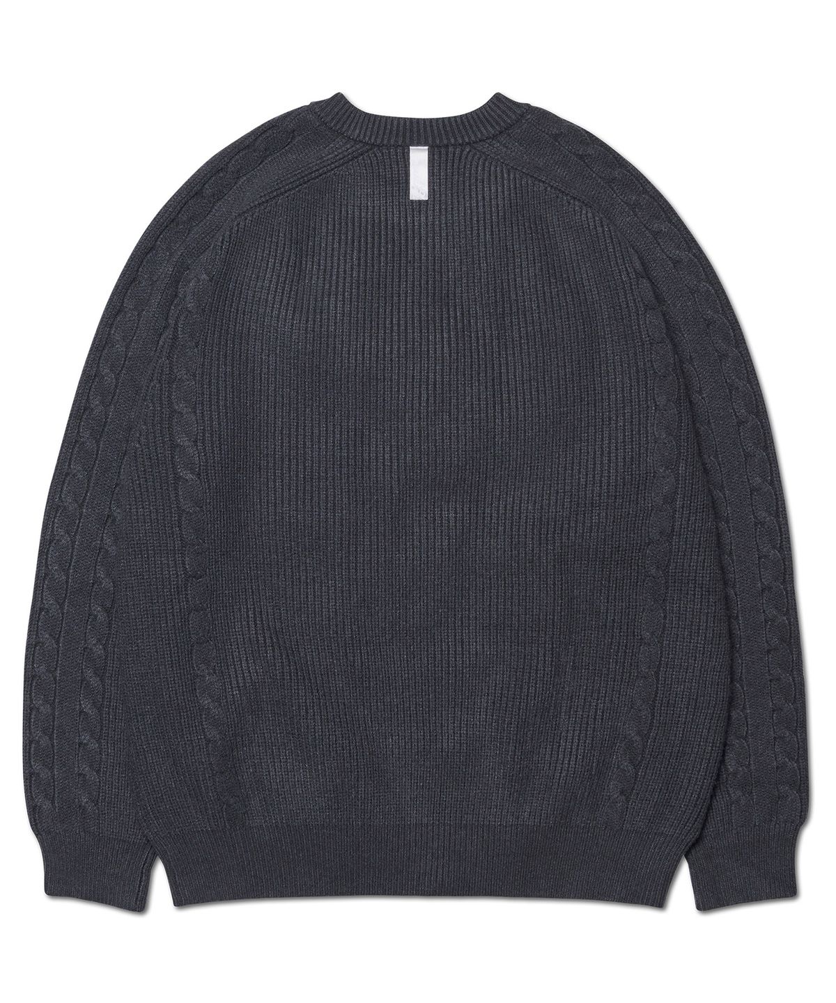 노매뉴얼(NOMANUAL) ANOMALY KNIT ZIP-UP - CHARCOAL