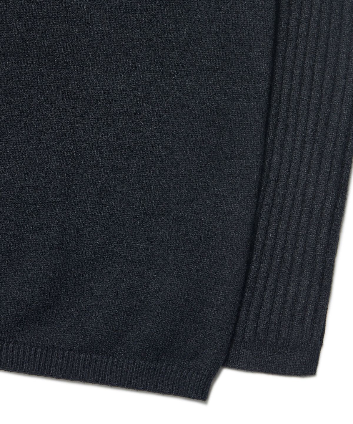 노매뉴얼(NOMANUAL) DOUBLE ECHO WOOL KNIT - BLACK