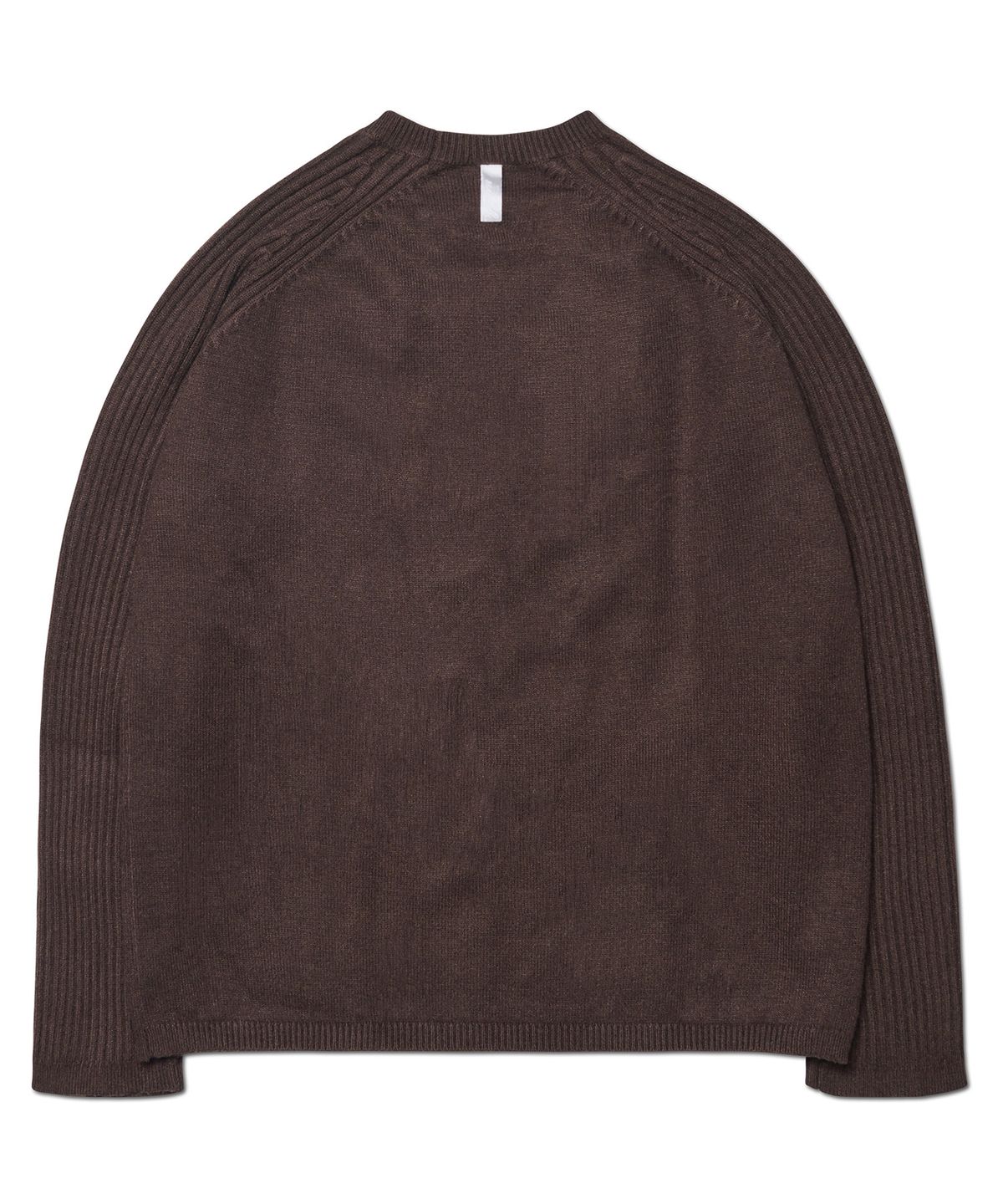 노매뉴얼(NOMANUAL) DOUBLE ECHO WOOL KNIT - BROWN