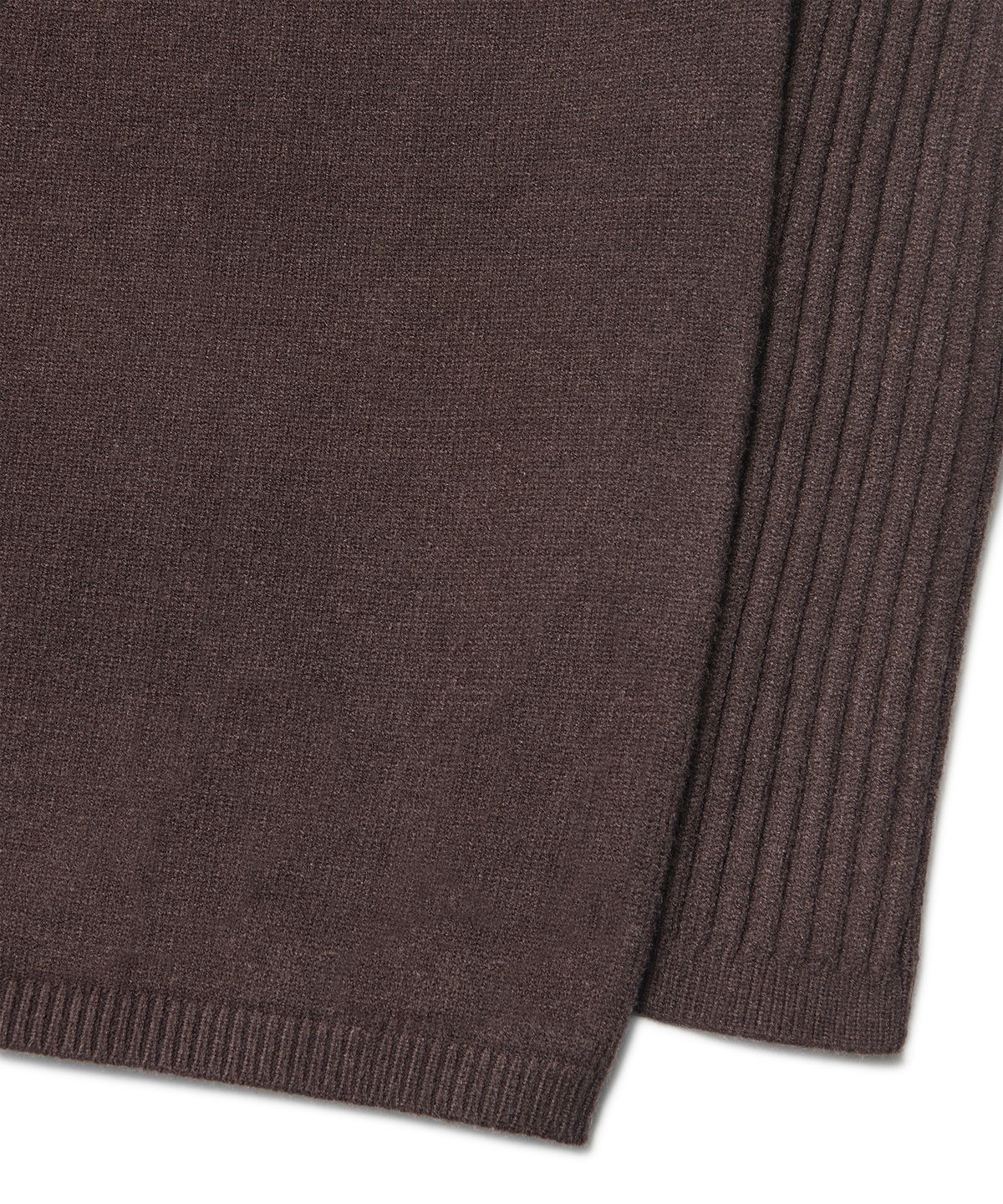 노매뉴얼(NOMANUAL) DOUBLE ECHO WOOL KNIT - BROWN