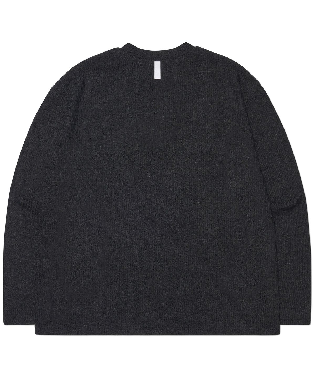 노매뉴얼(NOMANUAL) HENLEY NECK KNIT LONG SLEEVE - BLACK