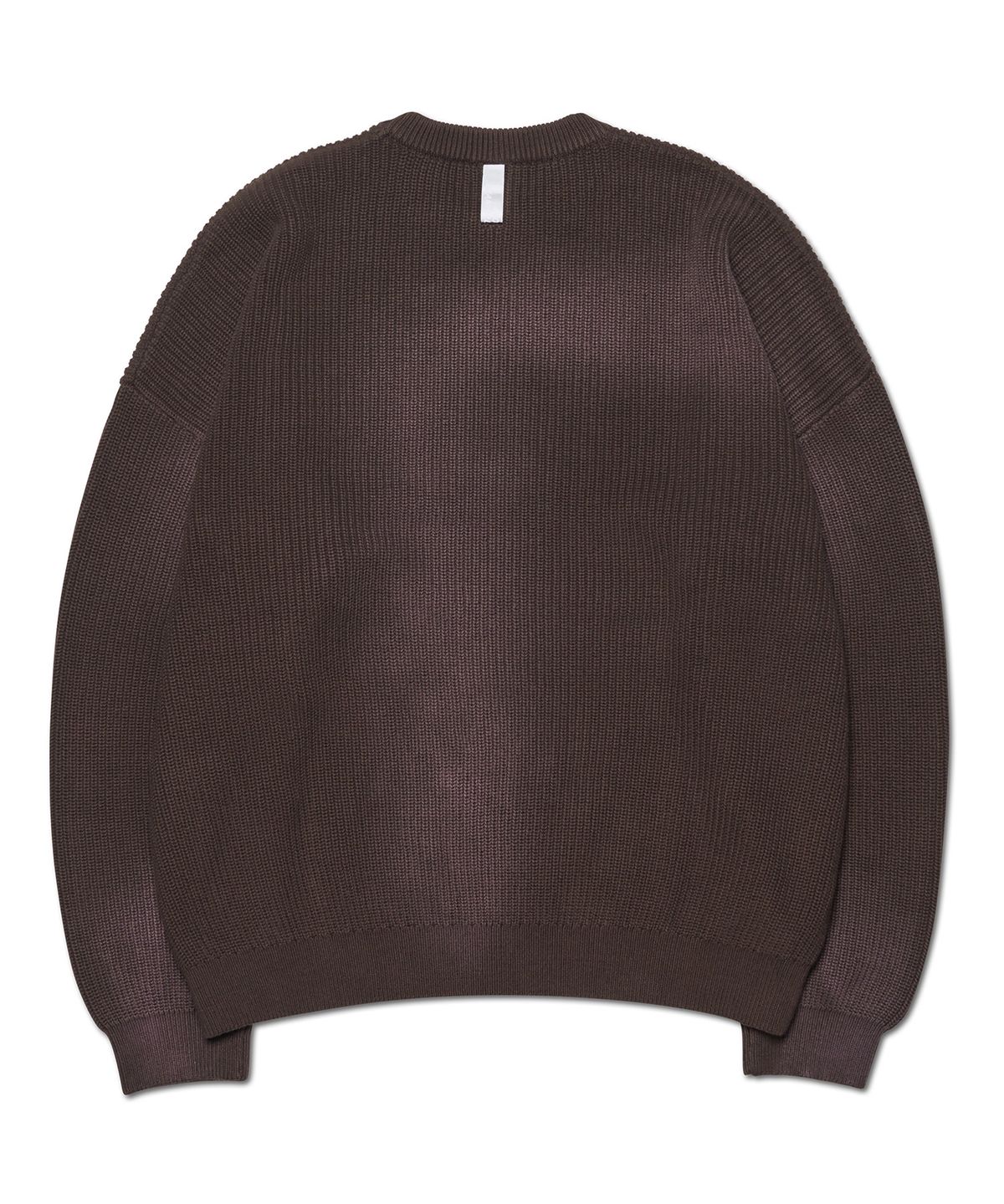 노매뉴얼(NOMANUAL) SPRAY DYEING KNIT - BROWN