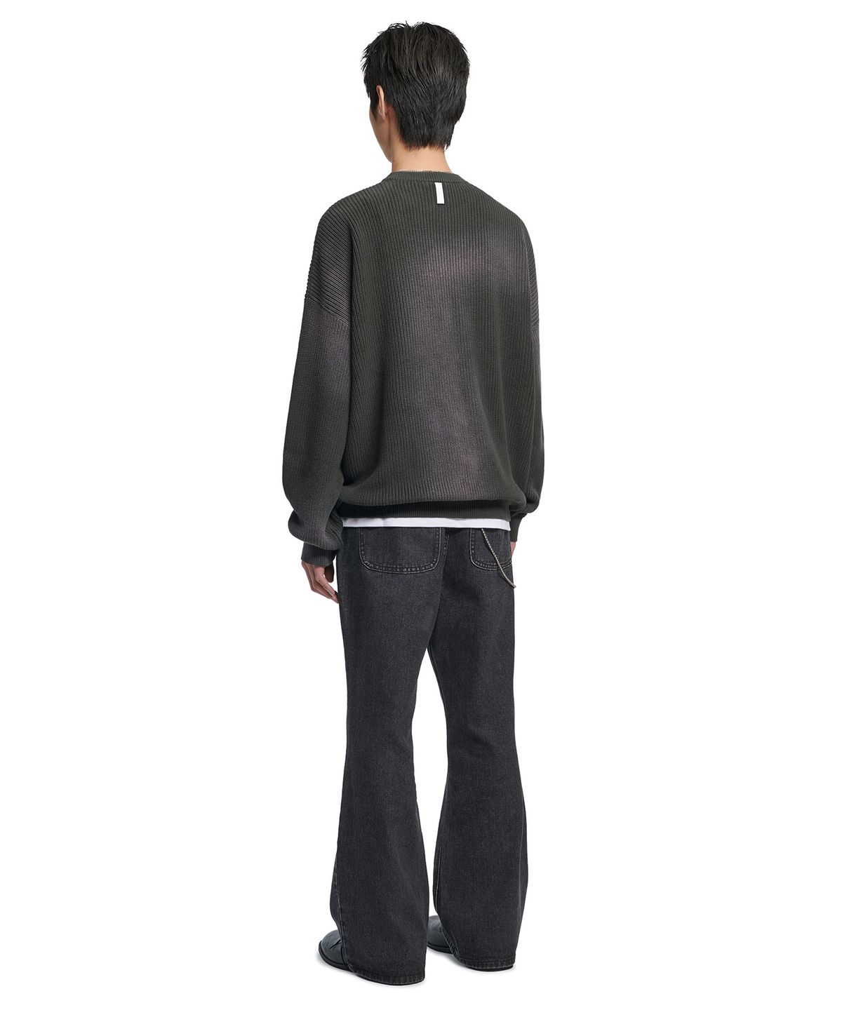 노매뉴얼(NOMANUAL) SPRAY DYEING KNIT - KHAKI