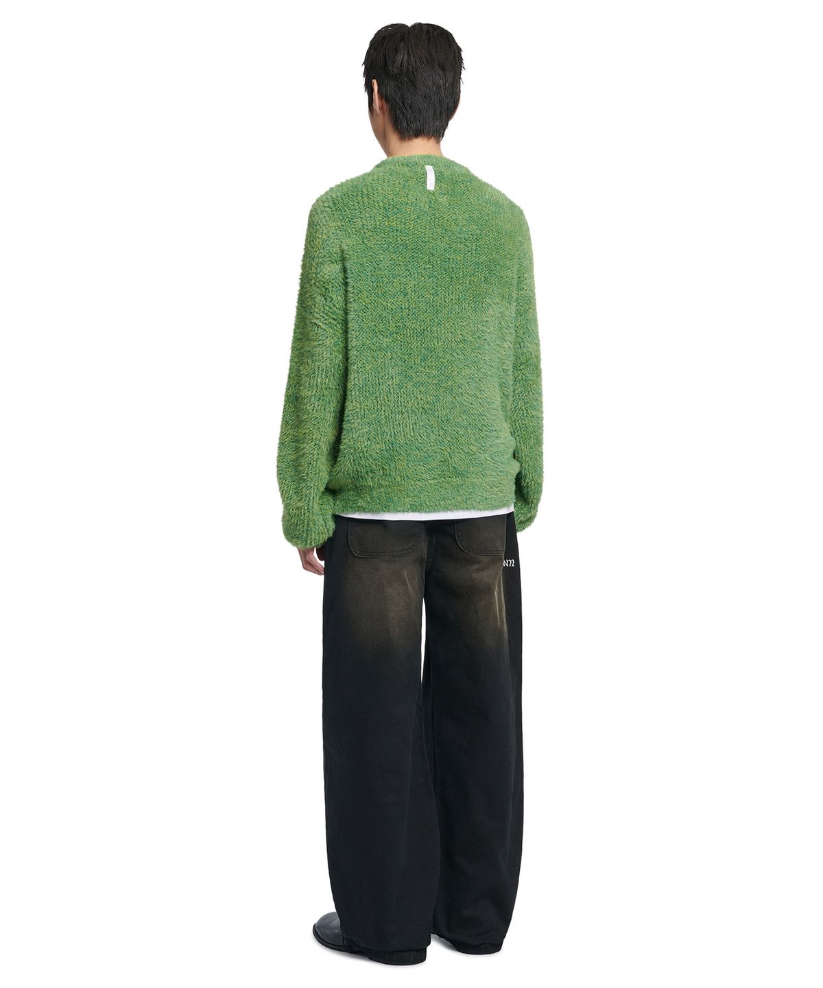 노매뉴얼(NOMANUAL) FUZZ HAIRY KNIT - GRASS GREEN