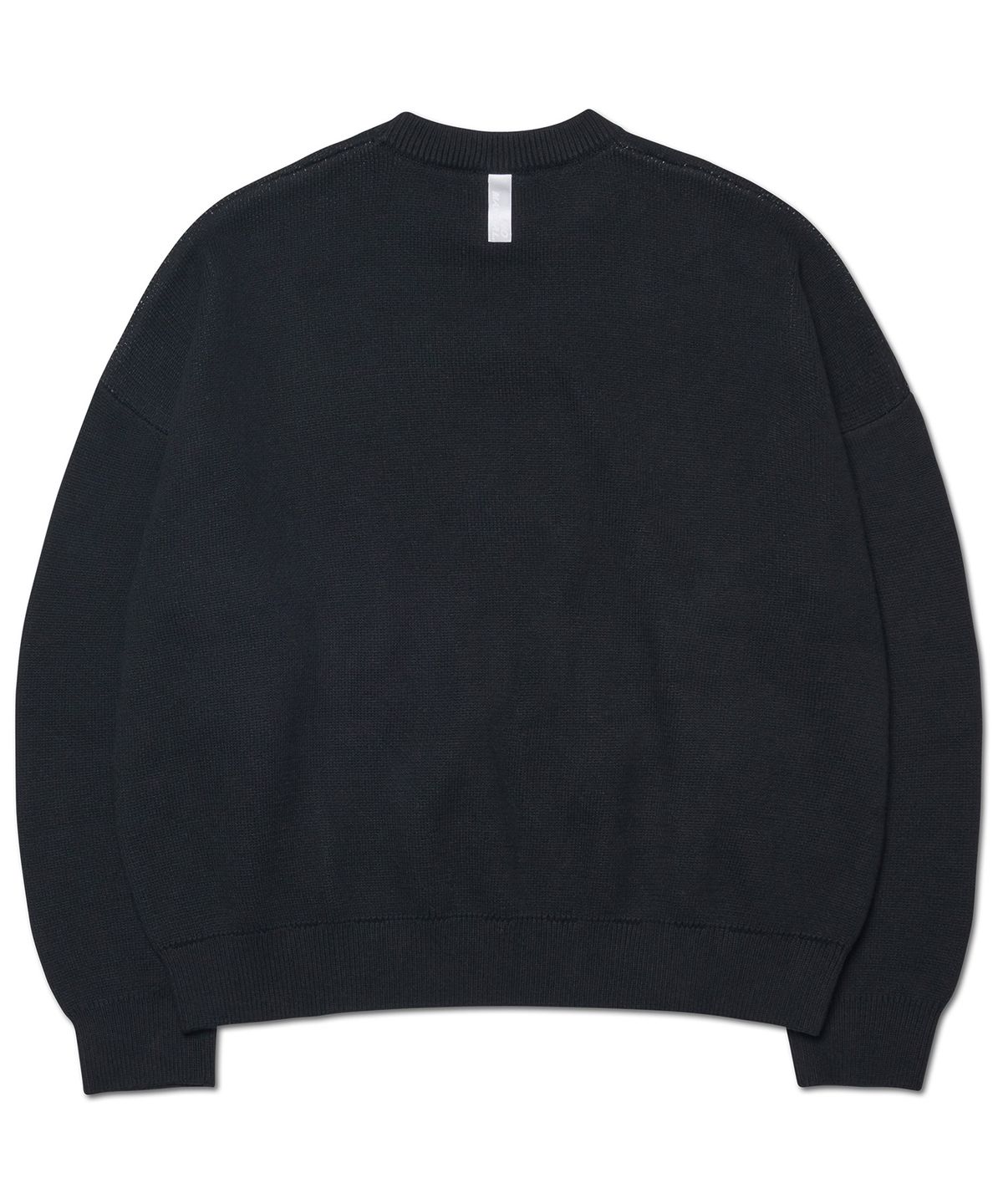 노매뉴얼(NOMANUAL) RAW JACQUARD KNIT - BLACK