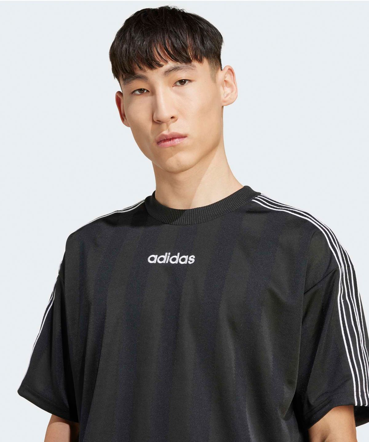 아디다스(ADIDAS) 90s 스트라이프 저지 - 블랙 / JX3068