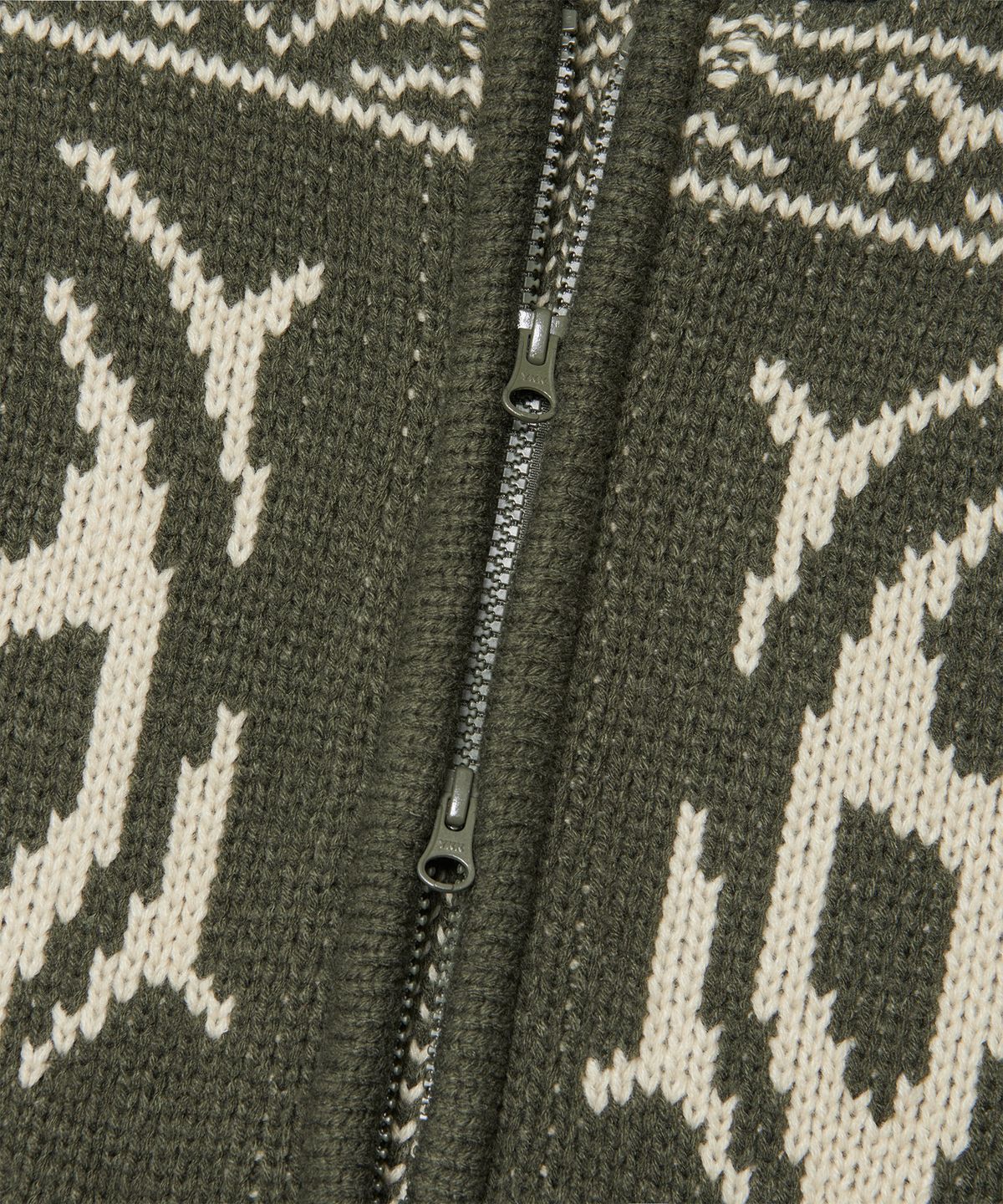 노매뉴얼(NOMANUAL) COWICHAN HOODED ZIP-UP - KHAKI