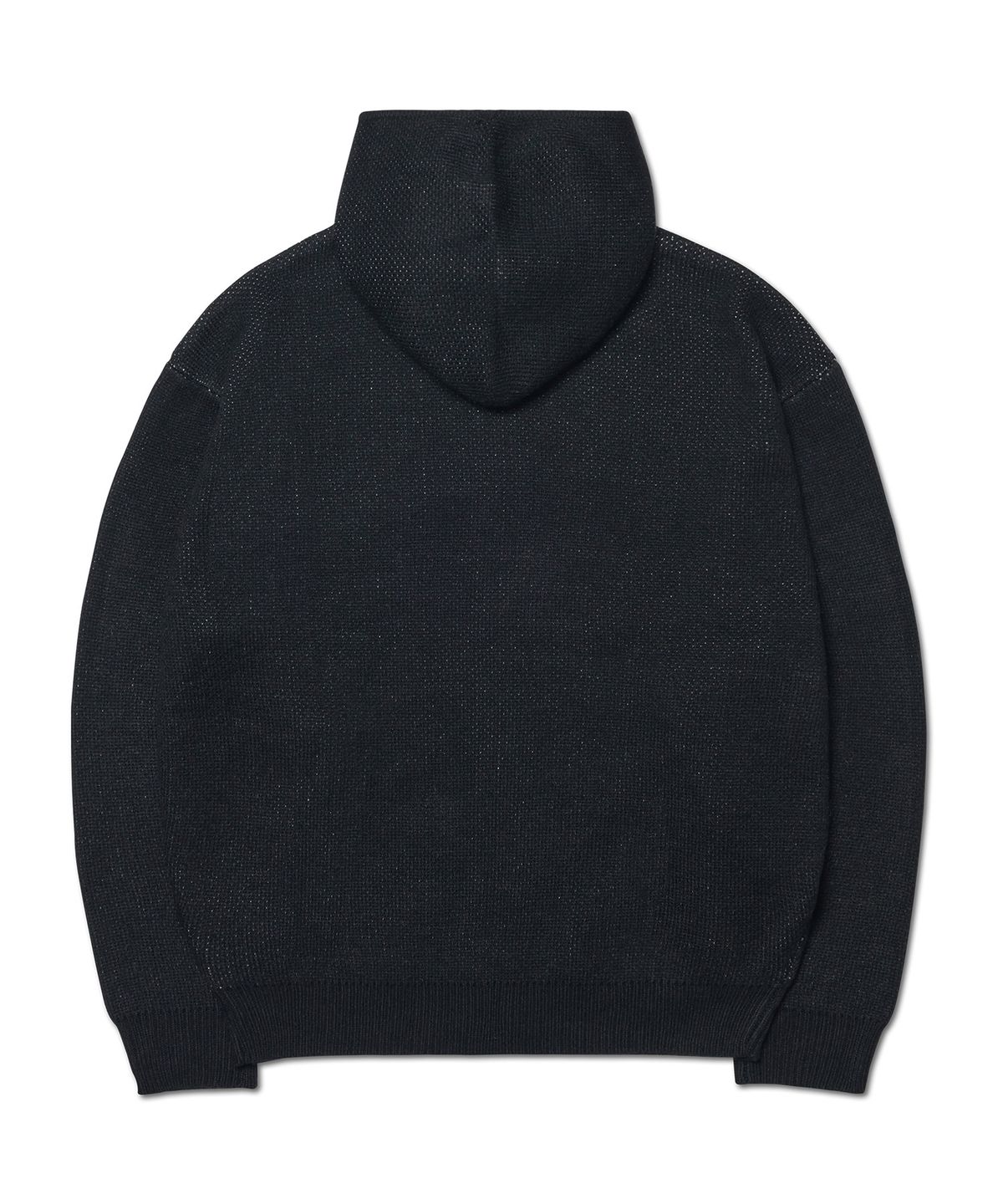 노매뉴얼(NOMANUAL) NM SKULL HAND COWICHAN HOODED ZIP-UP - BLACK