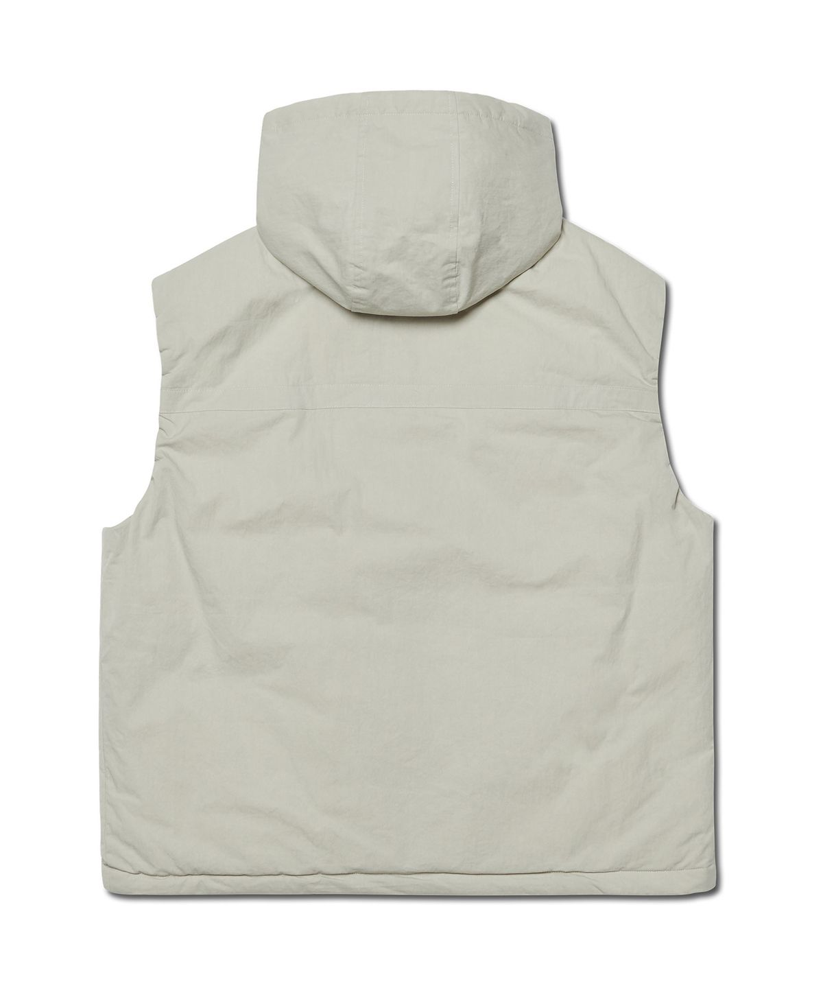 노매뉴얼(NOMANUAL) DETACHABLE HOODED VEST - SAND GRAY