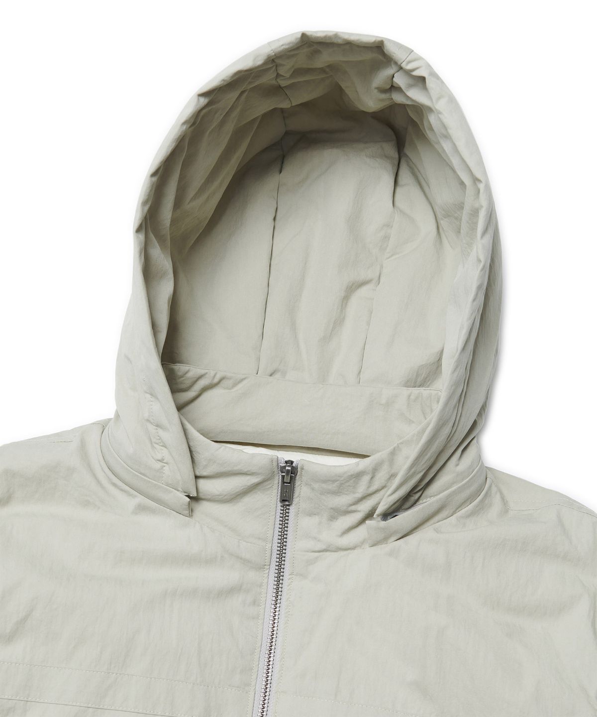 노매뉴얼(NOMANUAL) DETACHABLE HOODED VEST - SAND GRAY
